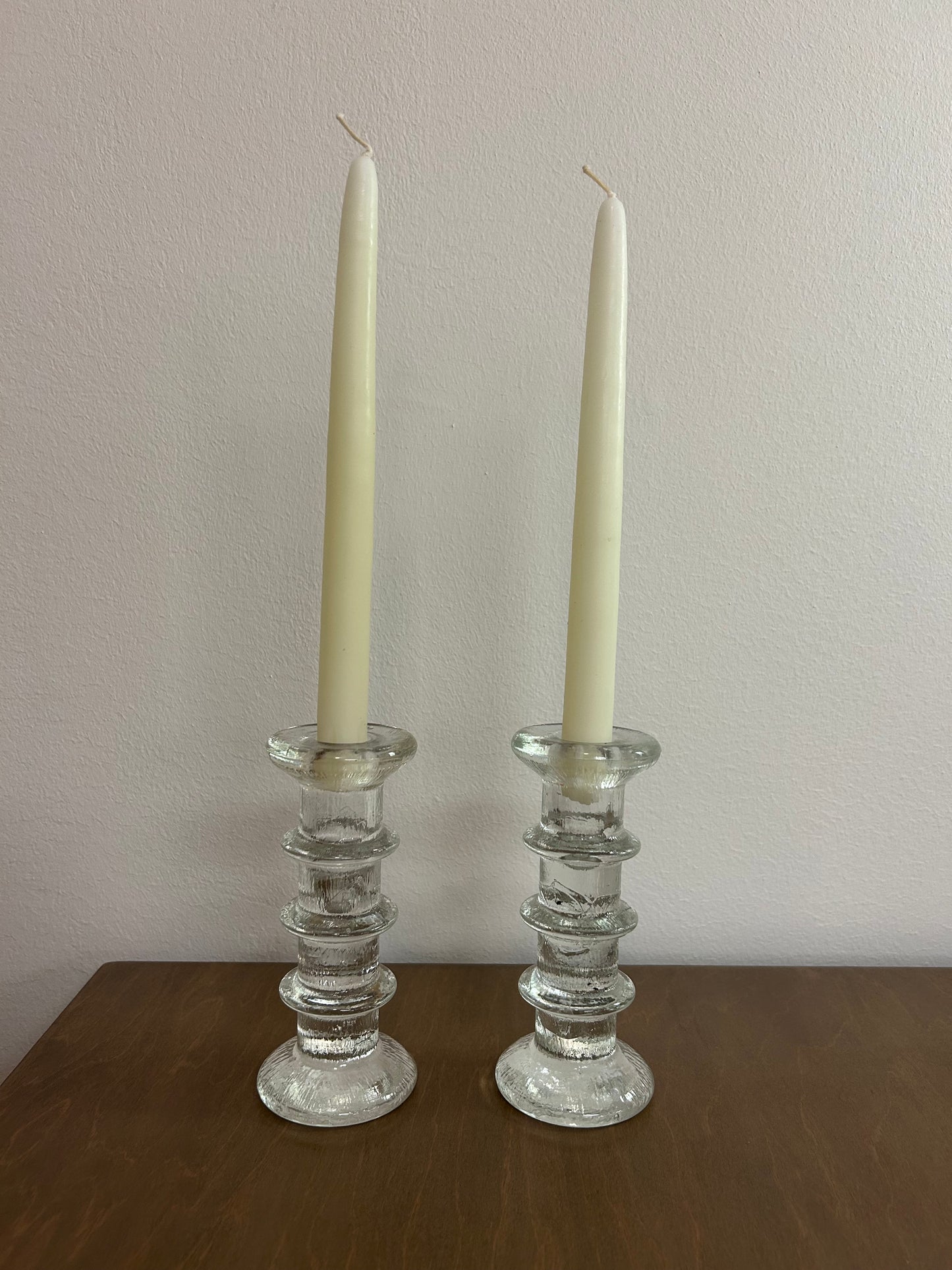 Vintage Glass Festivo Candlesticks
