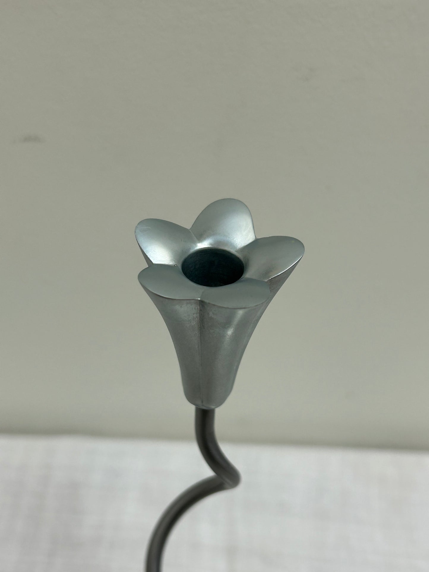 Vintage Partylite Brushed Silver Tulip Candle Holder