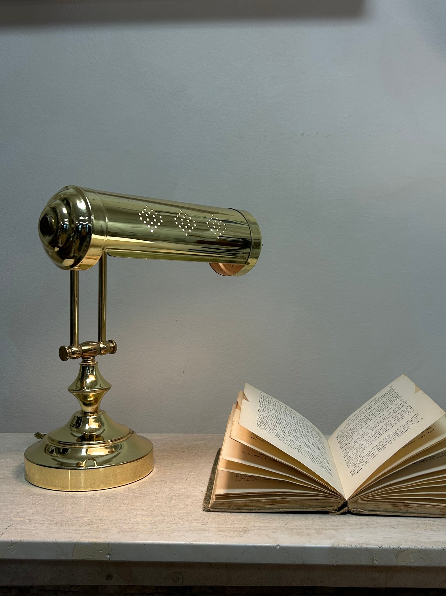 Vintage Brass Adjustable Desk Lamp