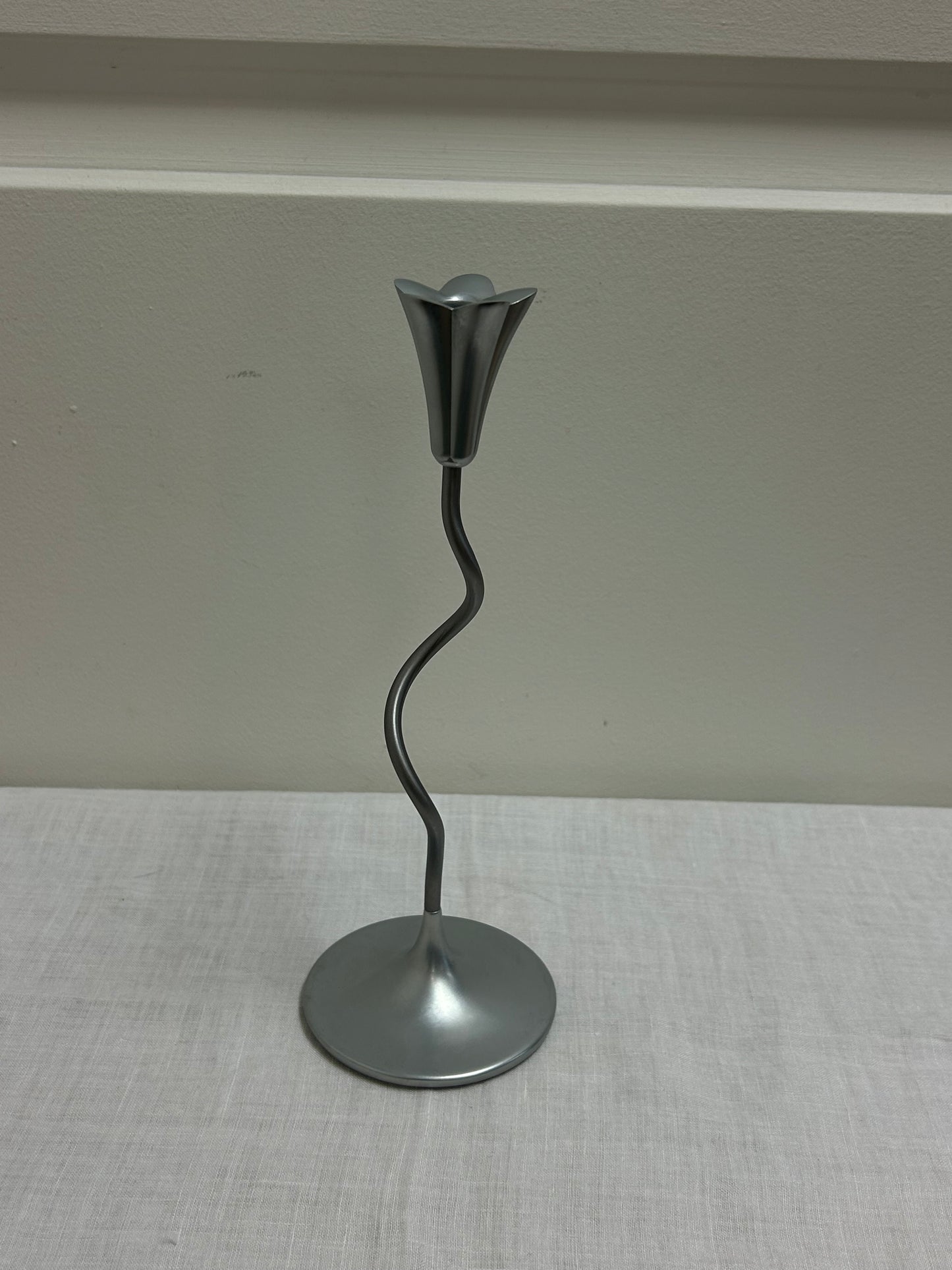 Vintage Partylite Brushed Silver Tulip Candle Holder