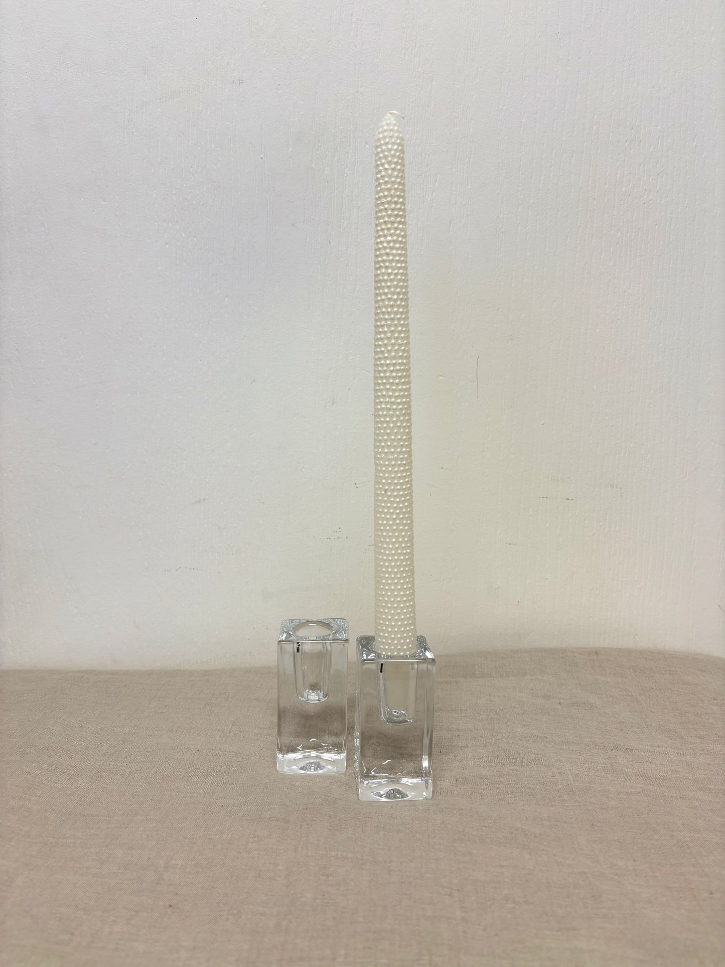 Vintage Glass Candle Holders