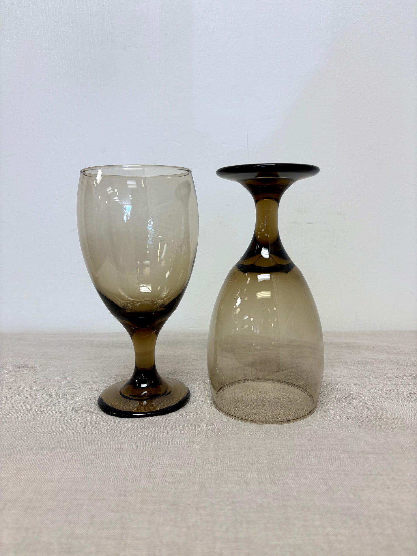 Smoked Libbey Wine Goblets