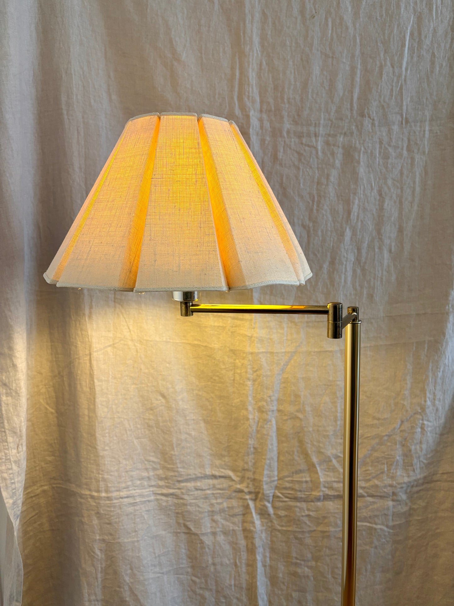 Vintage Brass Swivel Floor Lamp