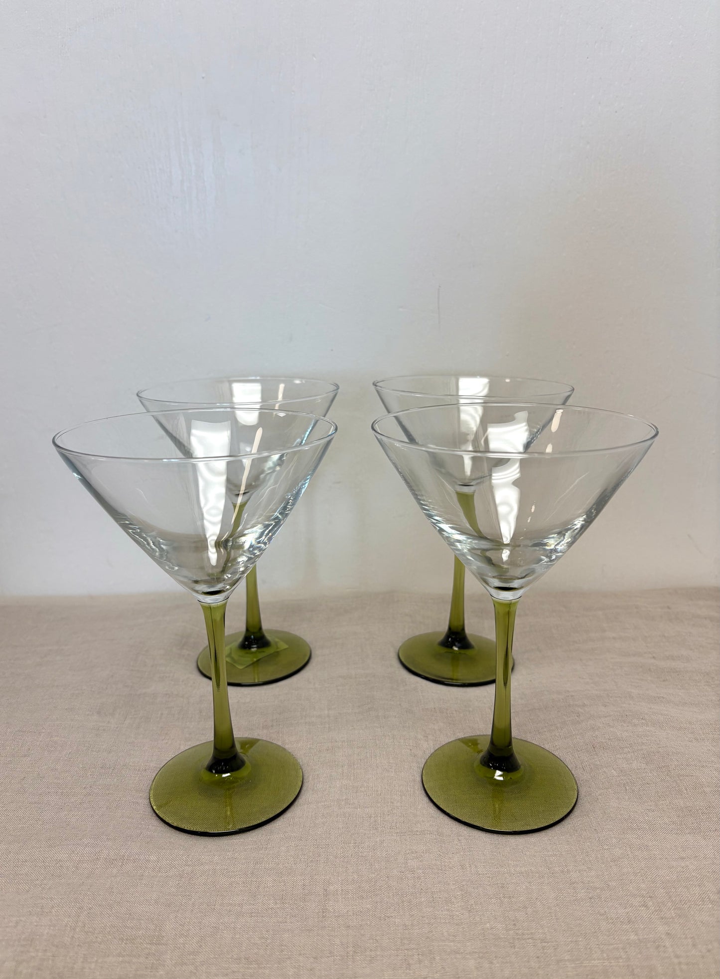 Olive Green Martini Glasses