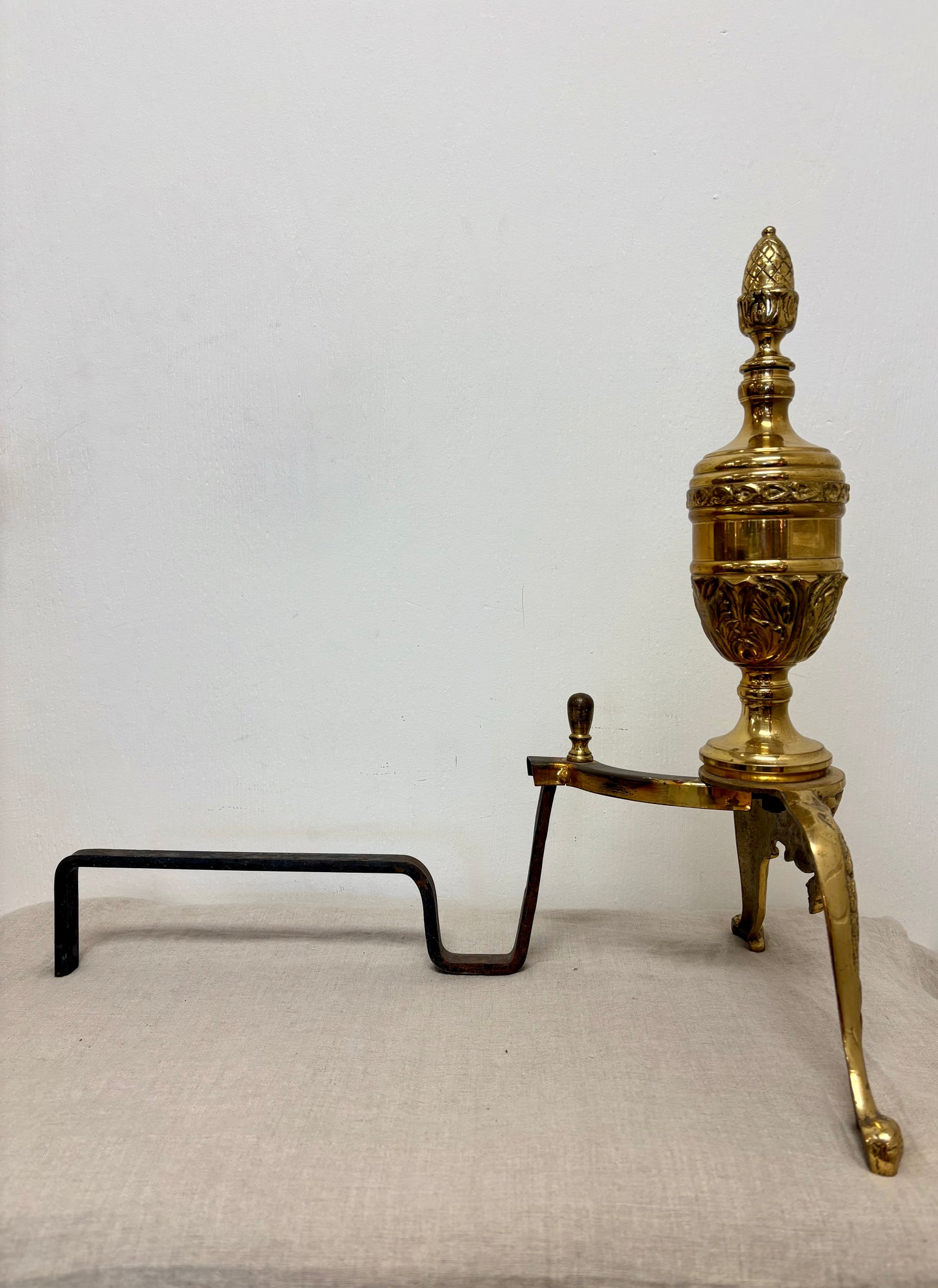 Antique Pair of Fireplace Andrions