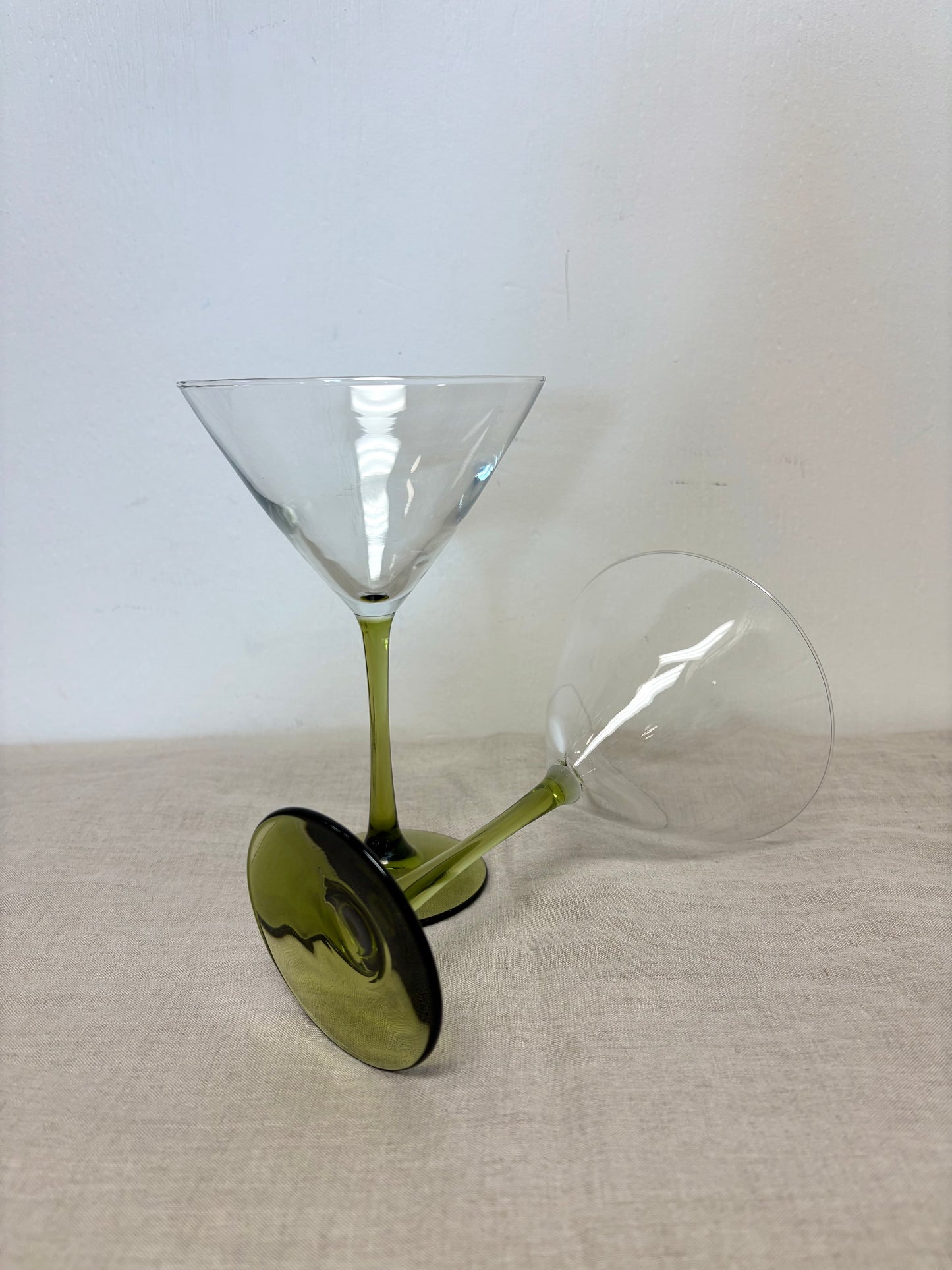 Olive Green Martini Glasses