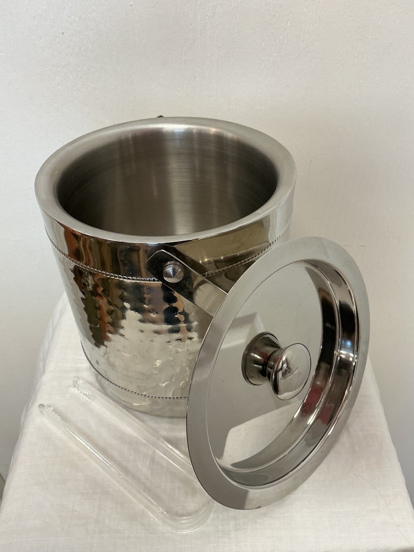 Hammered Stainless Ice Bucket