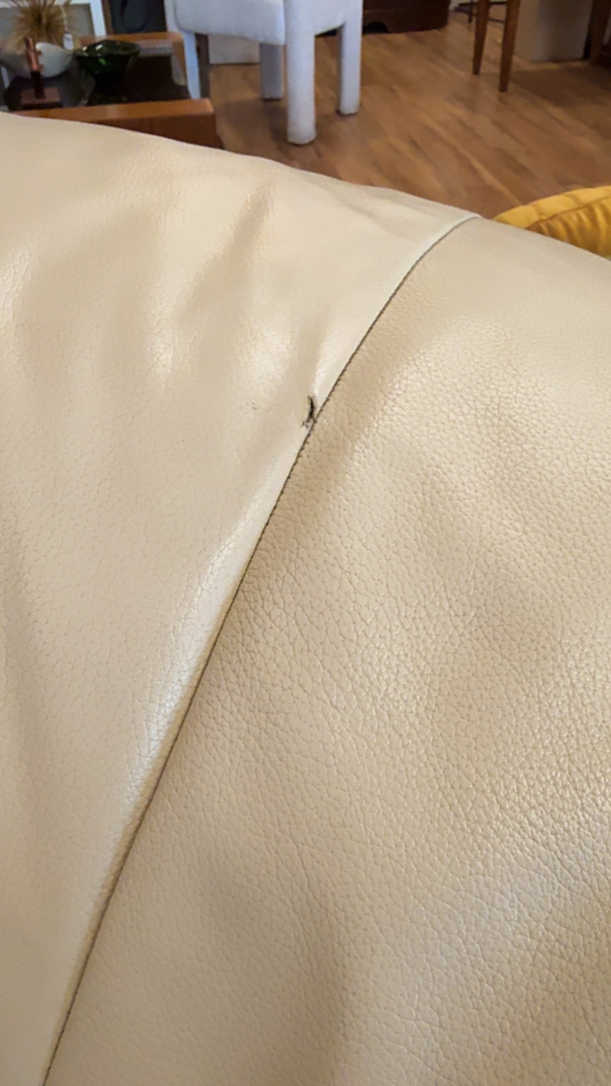 Retro Leather Accent Chair
