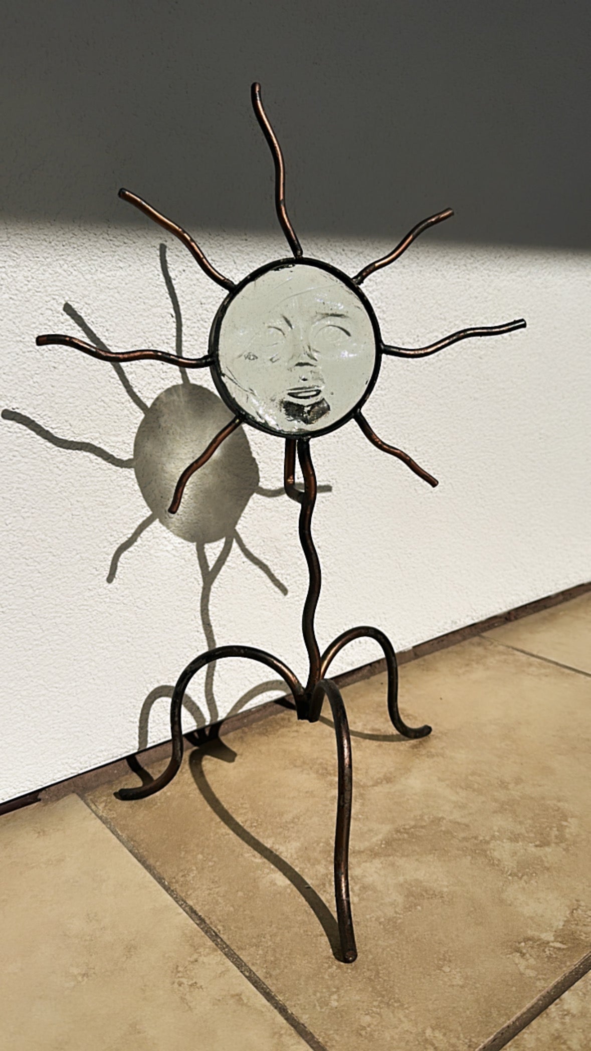 90s Metal Sun Sculpture