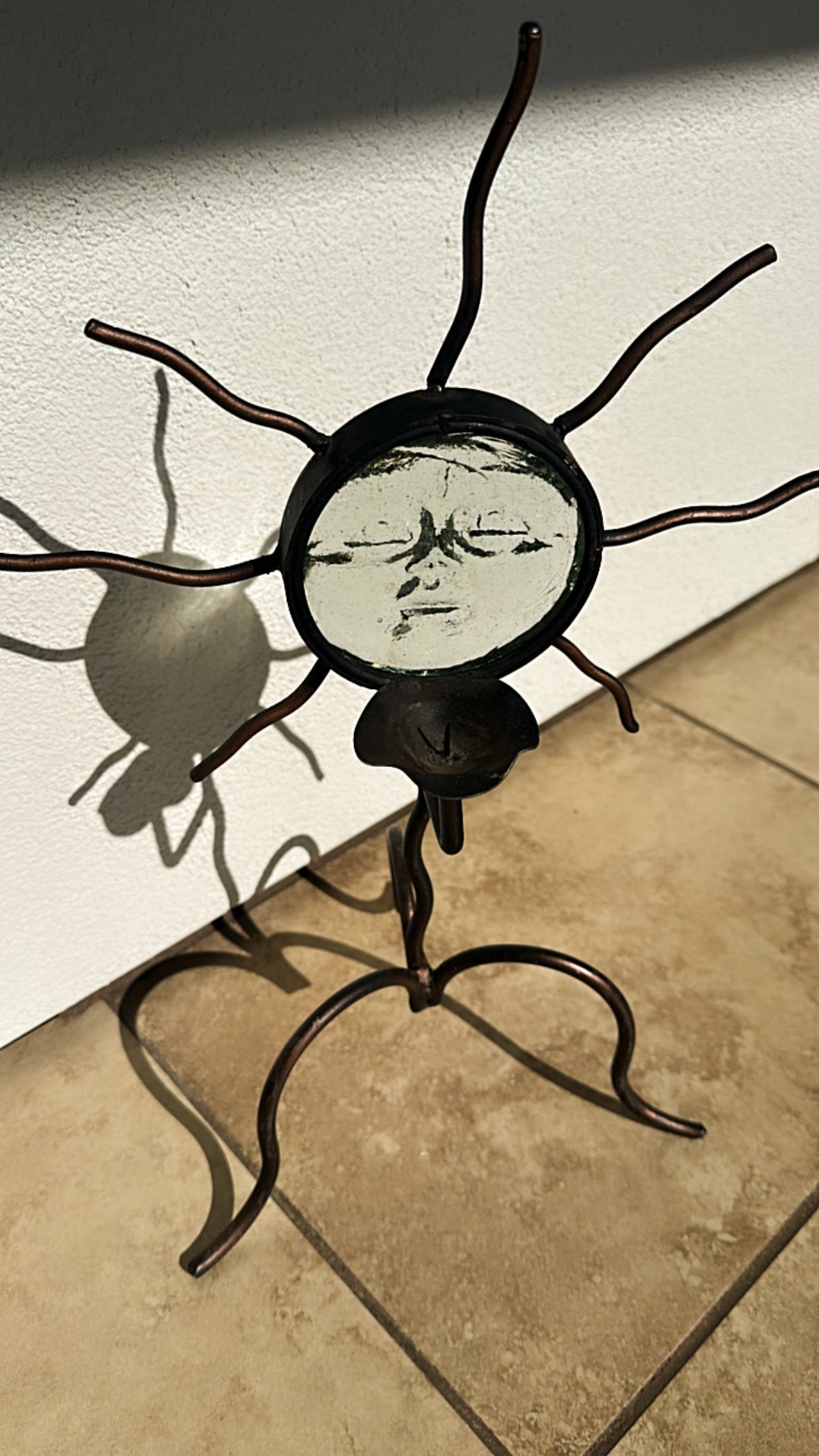 90s Metal Sun Sculpture