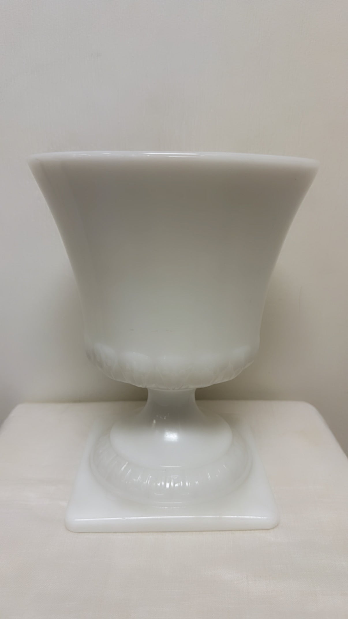 Milk Glass Pedestal Planter