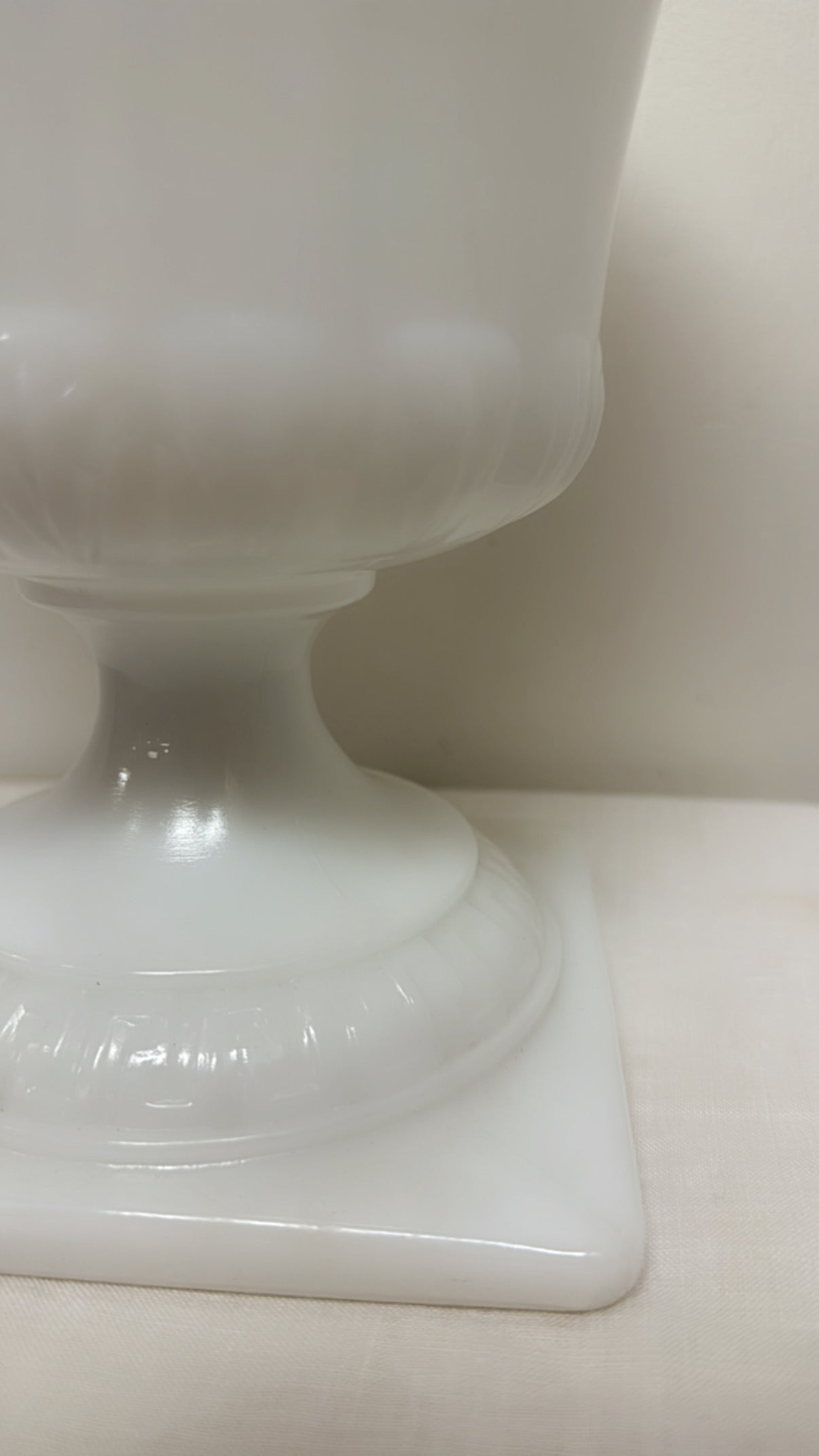Milk Glass Pedestal Planter