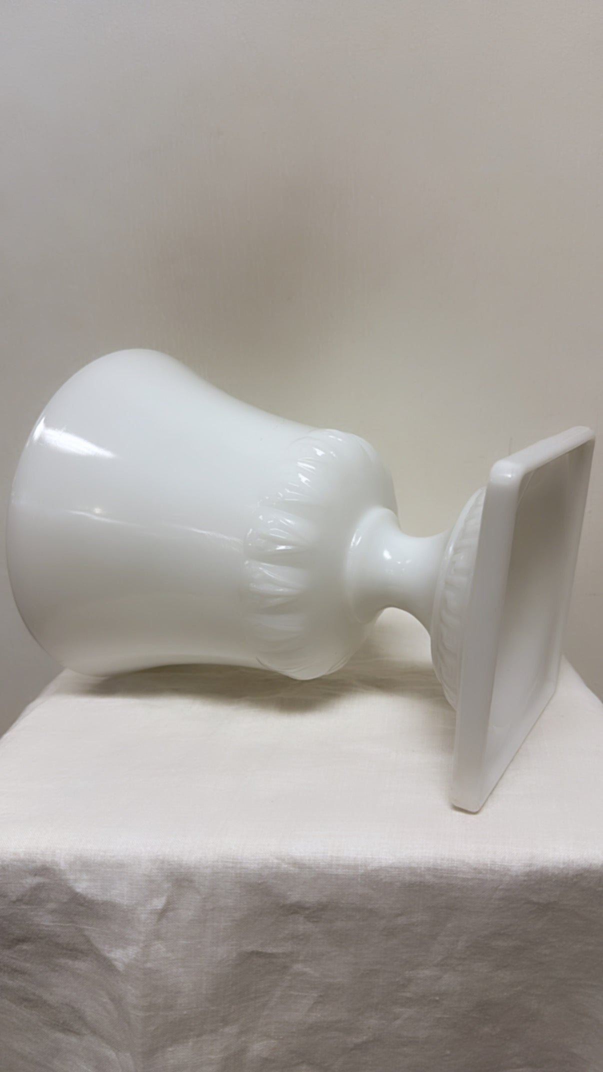 Milk Glass Pedestal Planter