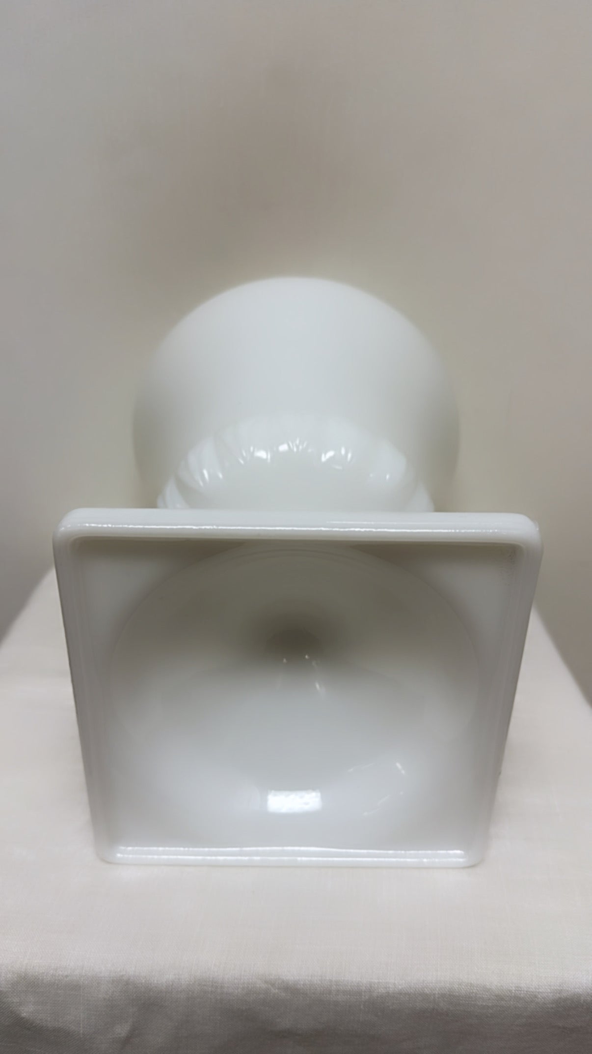 Milk Glass Pedestal Planter