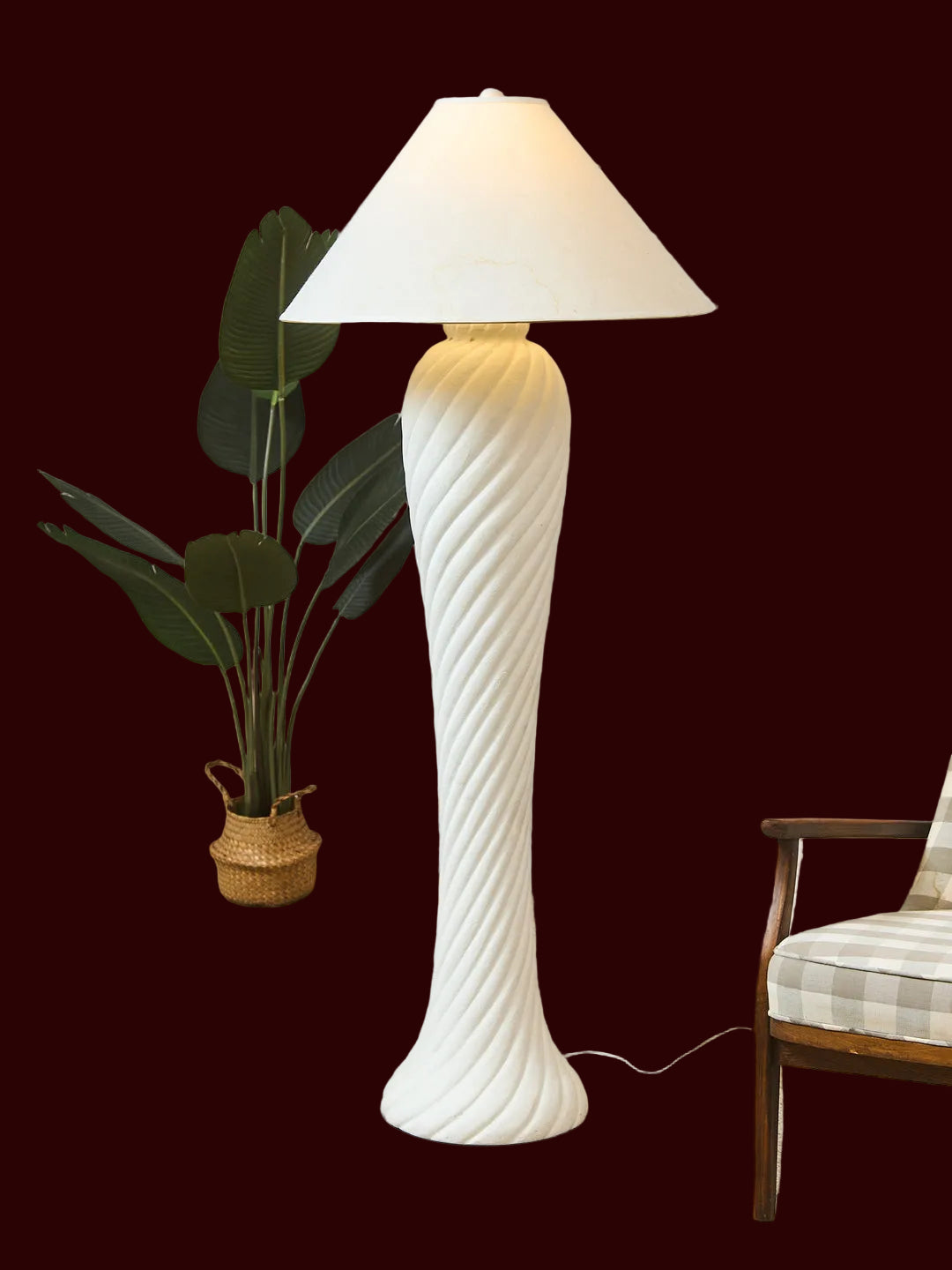 Post Modern Twisted plaster Floor Lamp