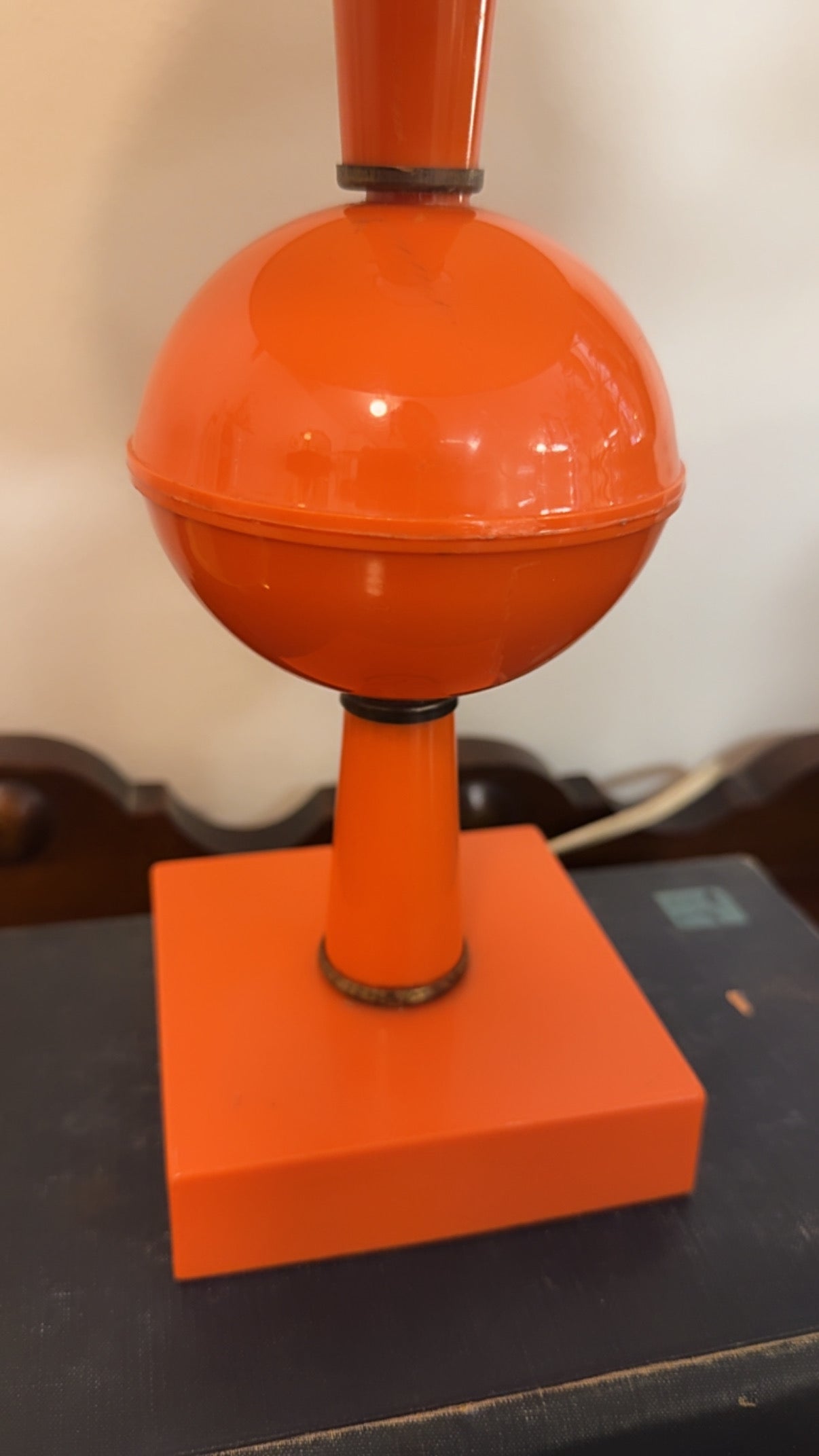 1940s Bright Orange Table Lamp