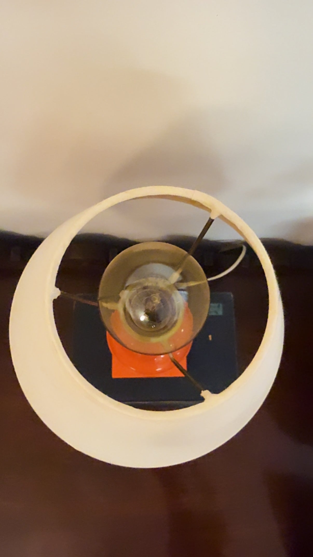 1940s Bright Orange Table Lamp