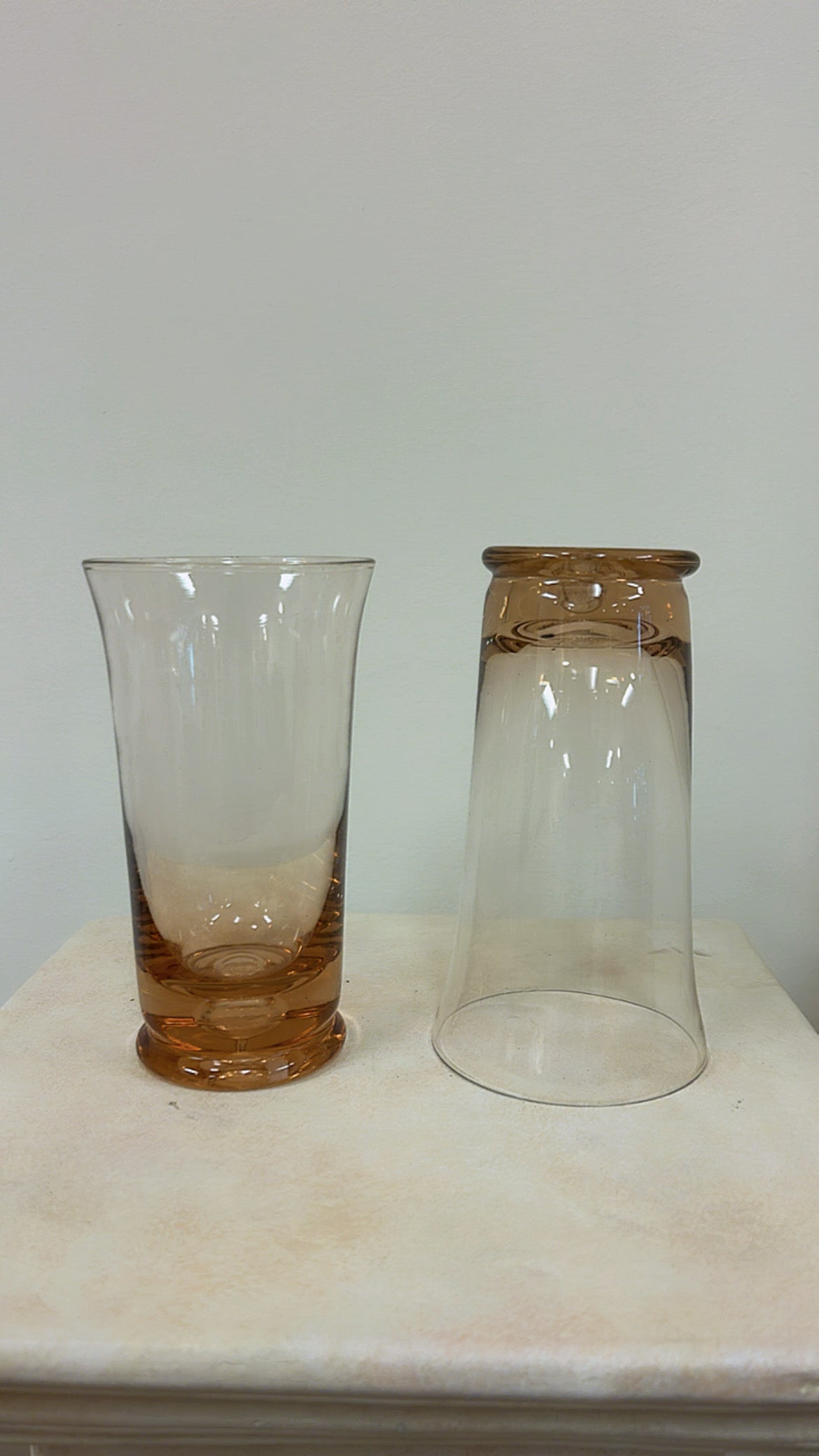 Peach Glass Cups