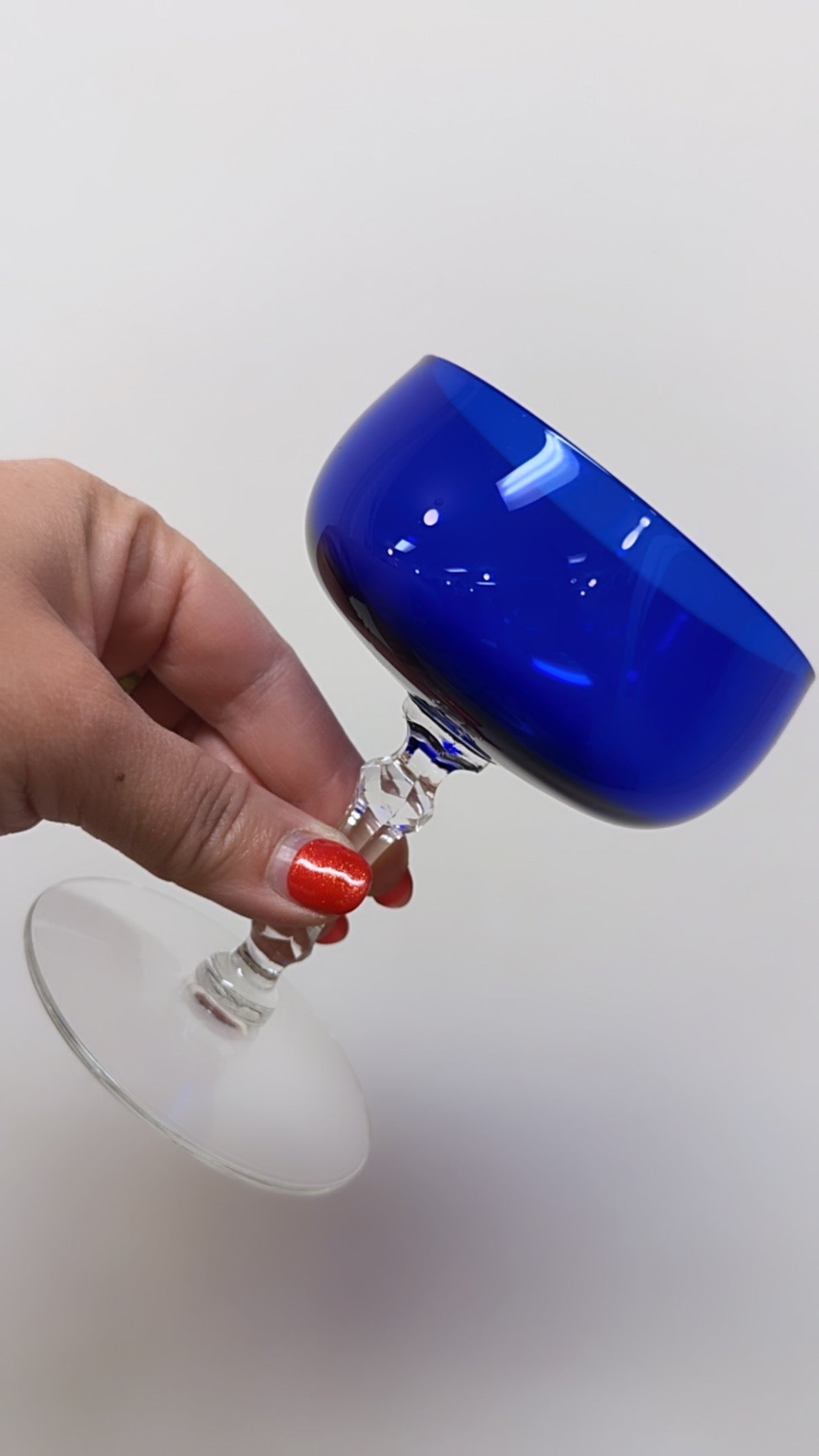 Rare Cobalt Blue Champagne Glasses