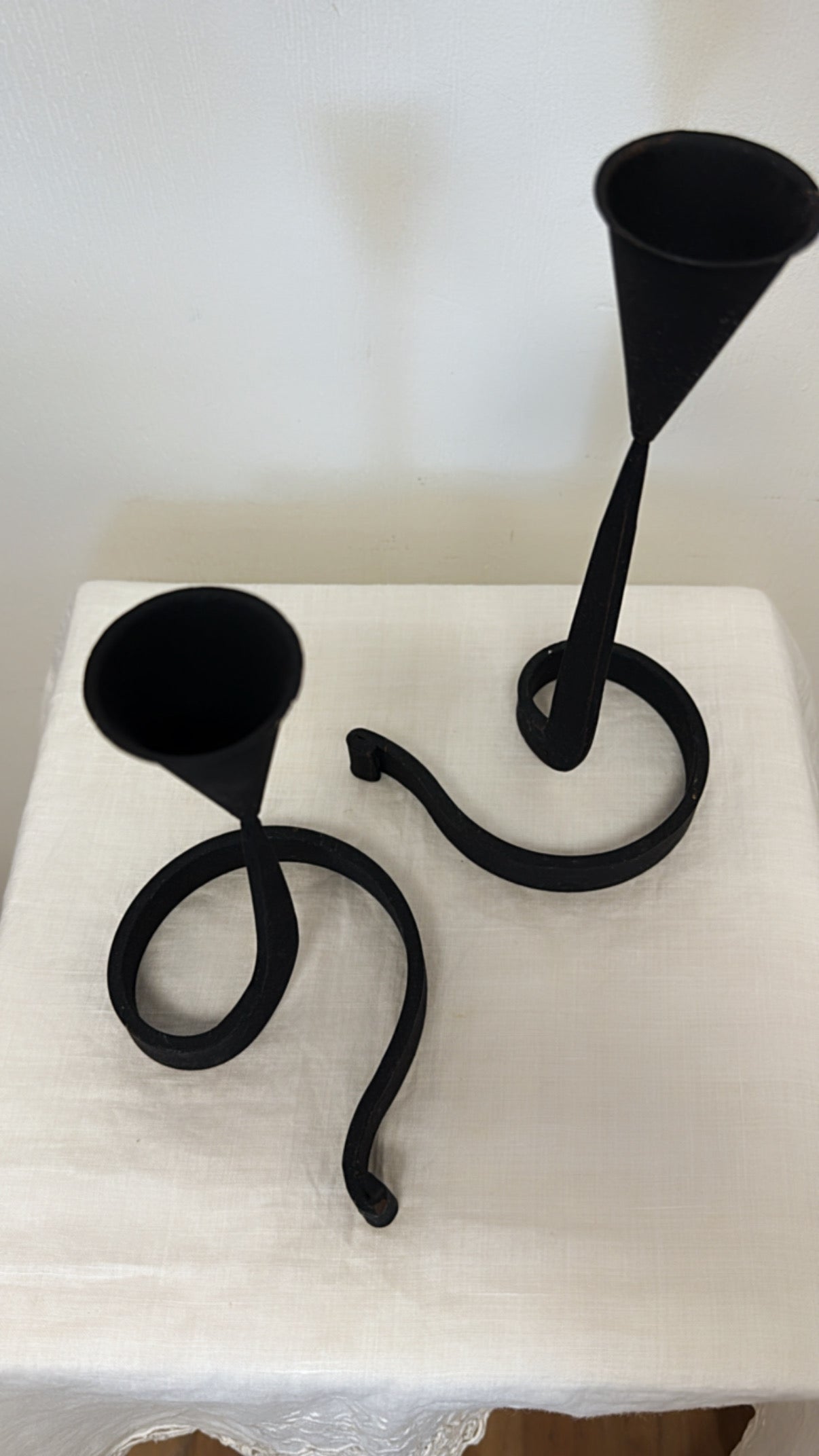 Wrought Iron Candle Holders