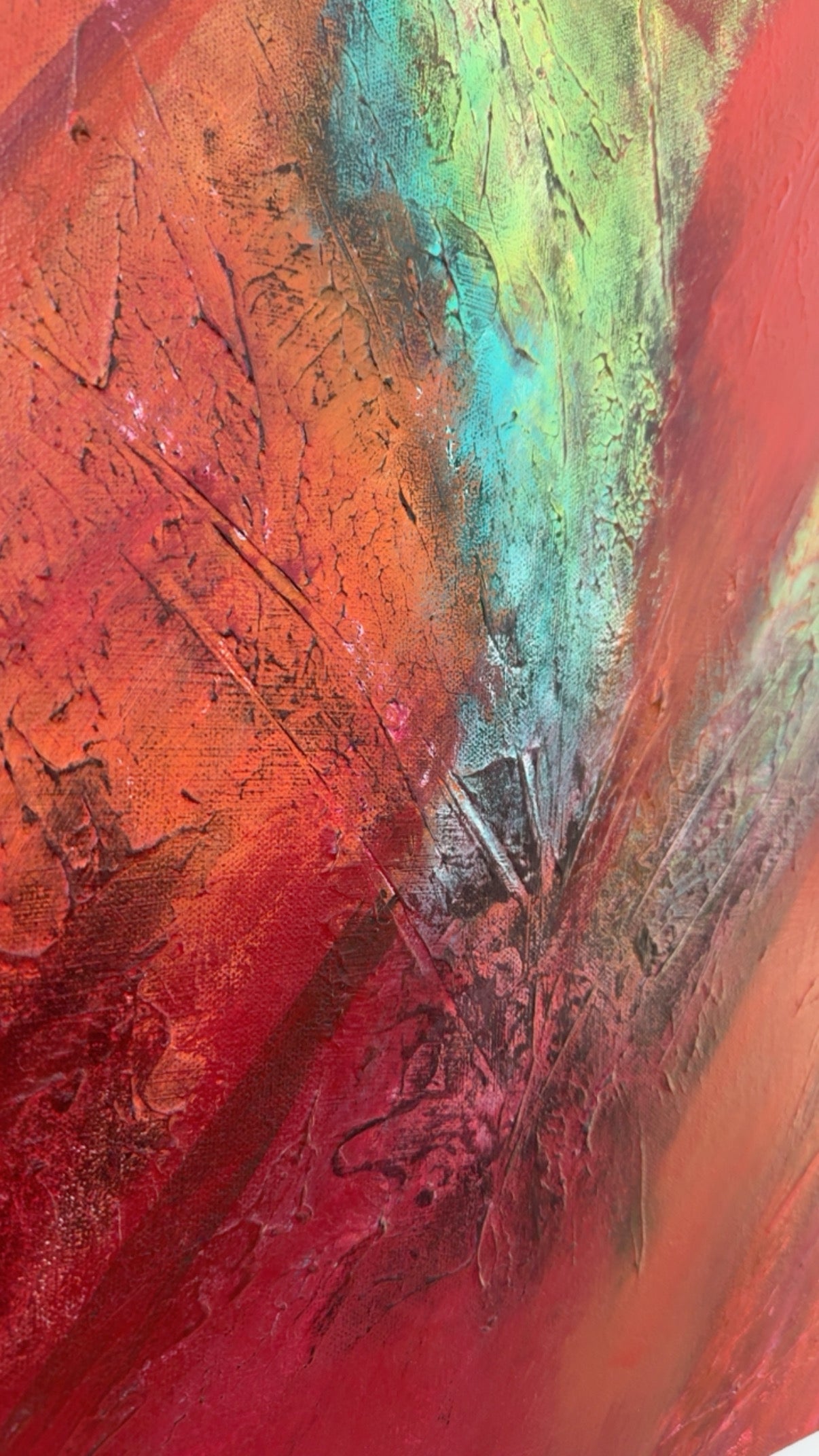 ABSTRACT TEXTURED MIXED MEDIA PAINTING
By Artist Lisa Hewitt (2015)