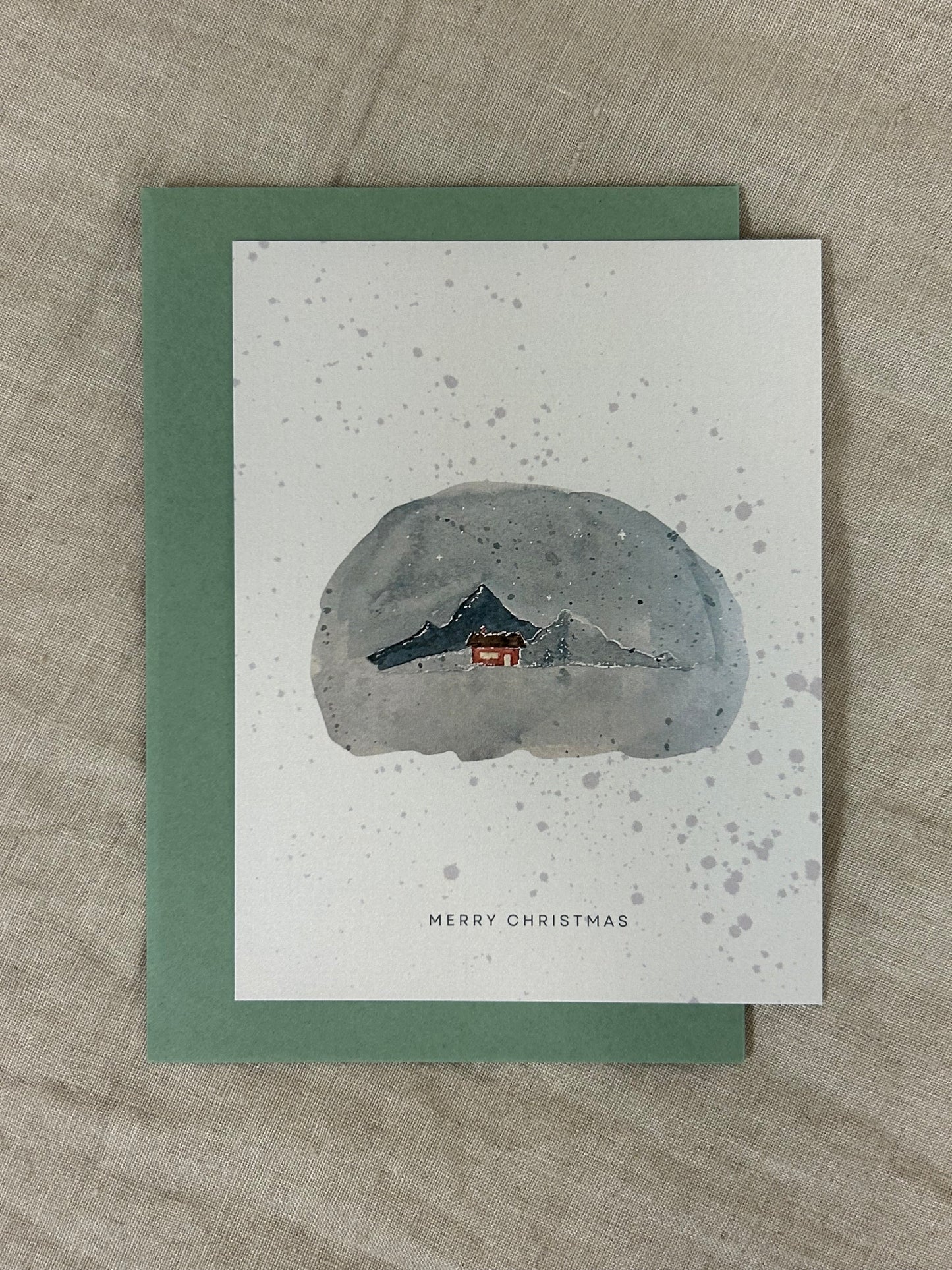 Christmas Card with Snow Globe