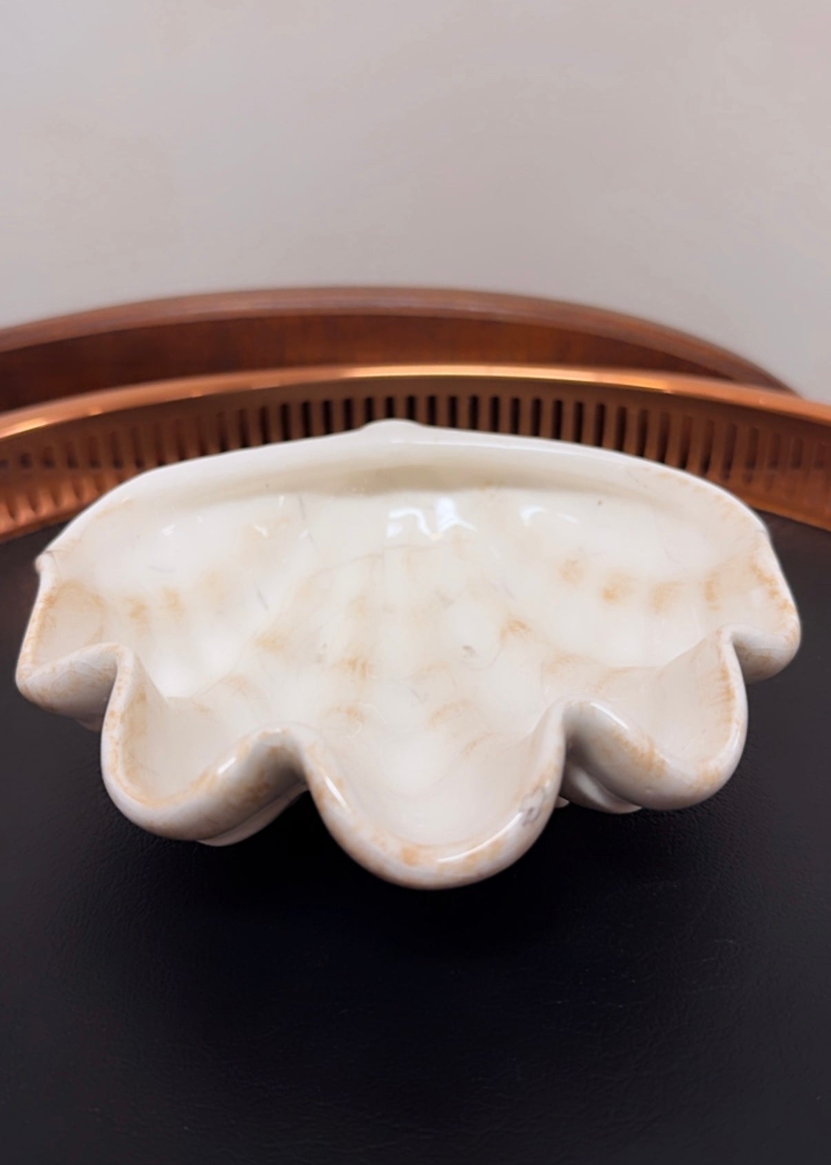 Vintage Ceramic Shell Trinket Dish