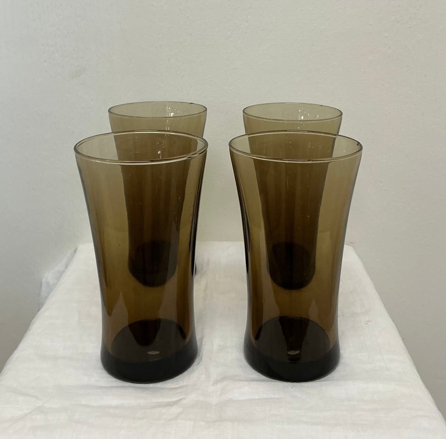 Brown Smoke Glass Tall Tumblers – Set of 3 (+1 Bonus)