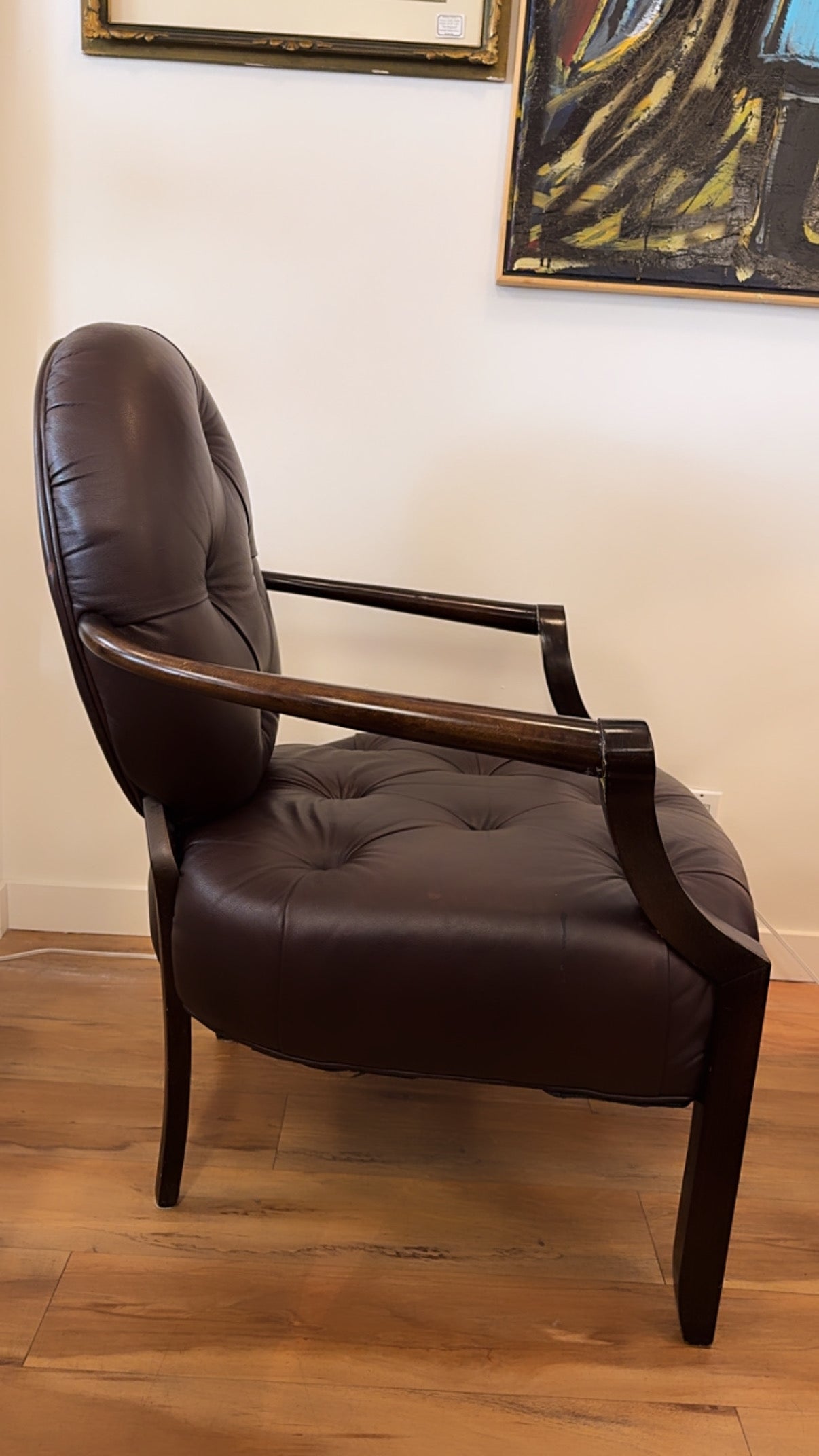 Tufted Leather Accent Chairs
