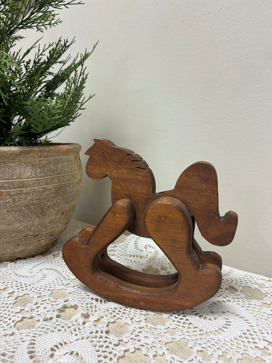 Vintage Wooden Decor Horse