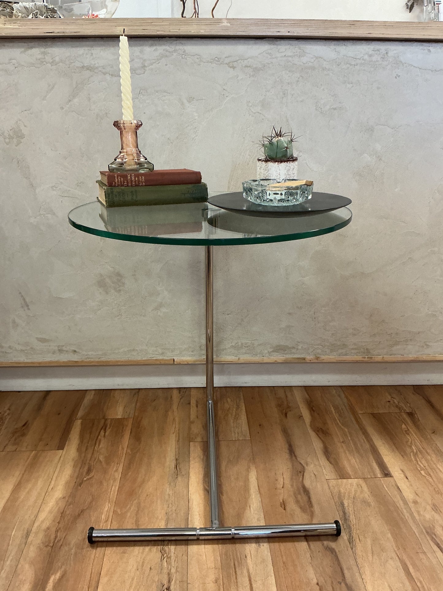 Modern Chrome & Glass Table