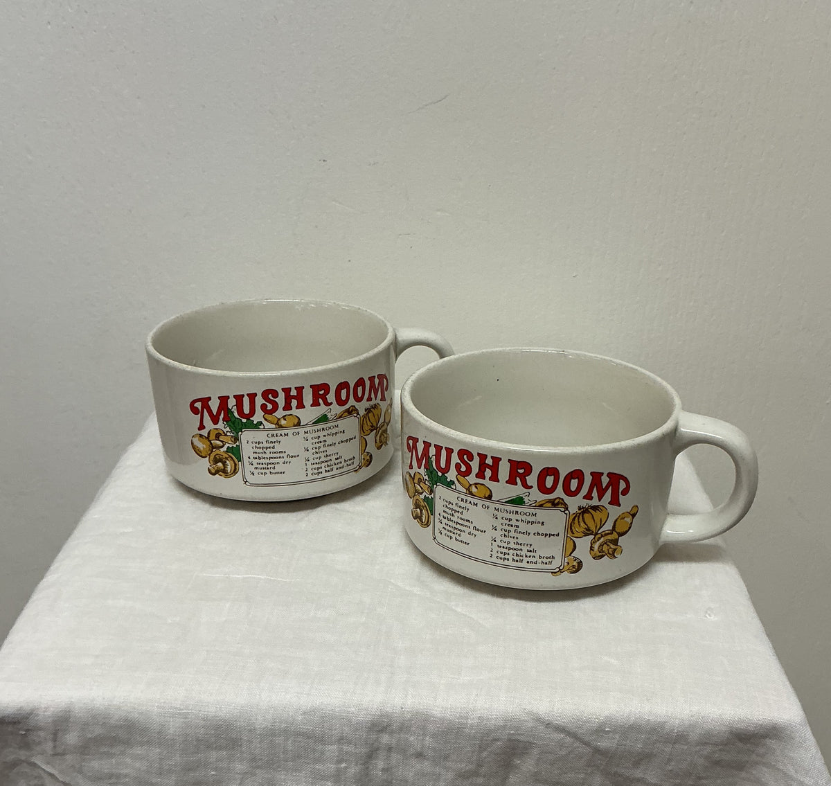 Vintage Mug with Soup Recipe