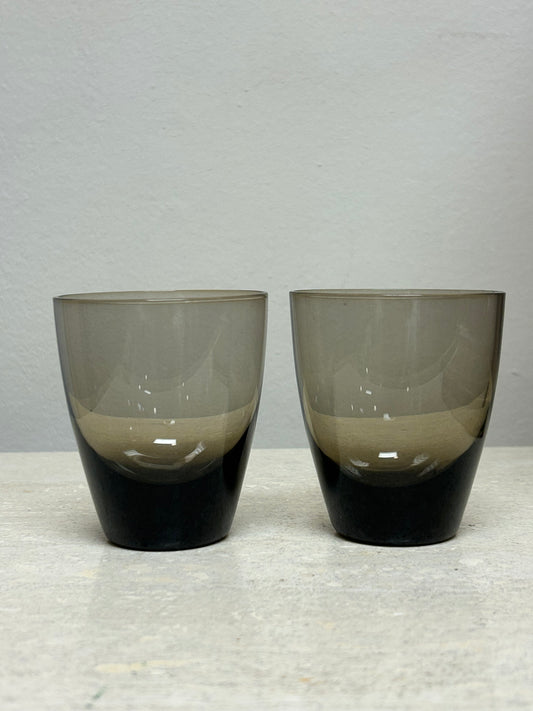 Smoke Grey Low Ball Glasses