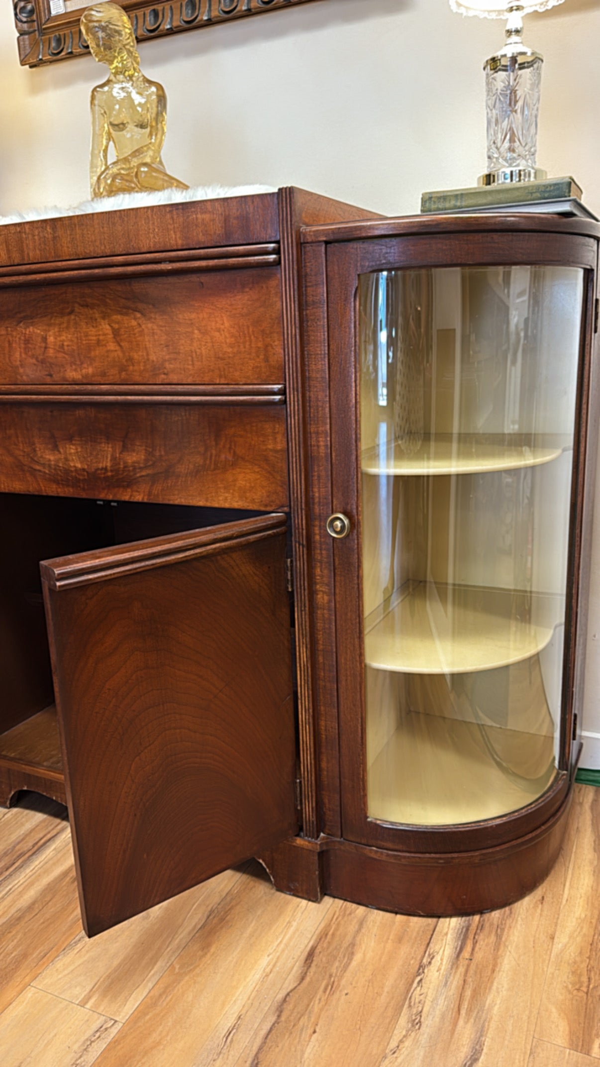 Jasper Cabinets Walnut Curio Cabinet