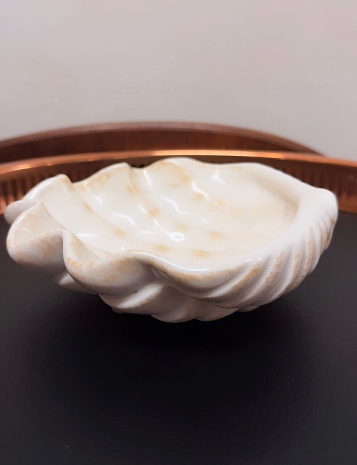 Vintage Ceramic Shell Trinket Dish