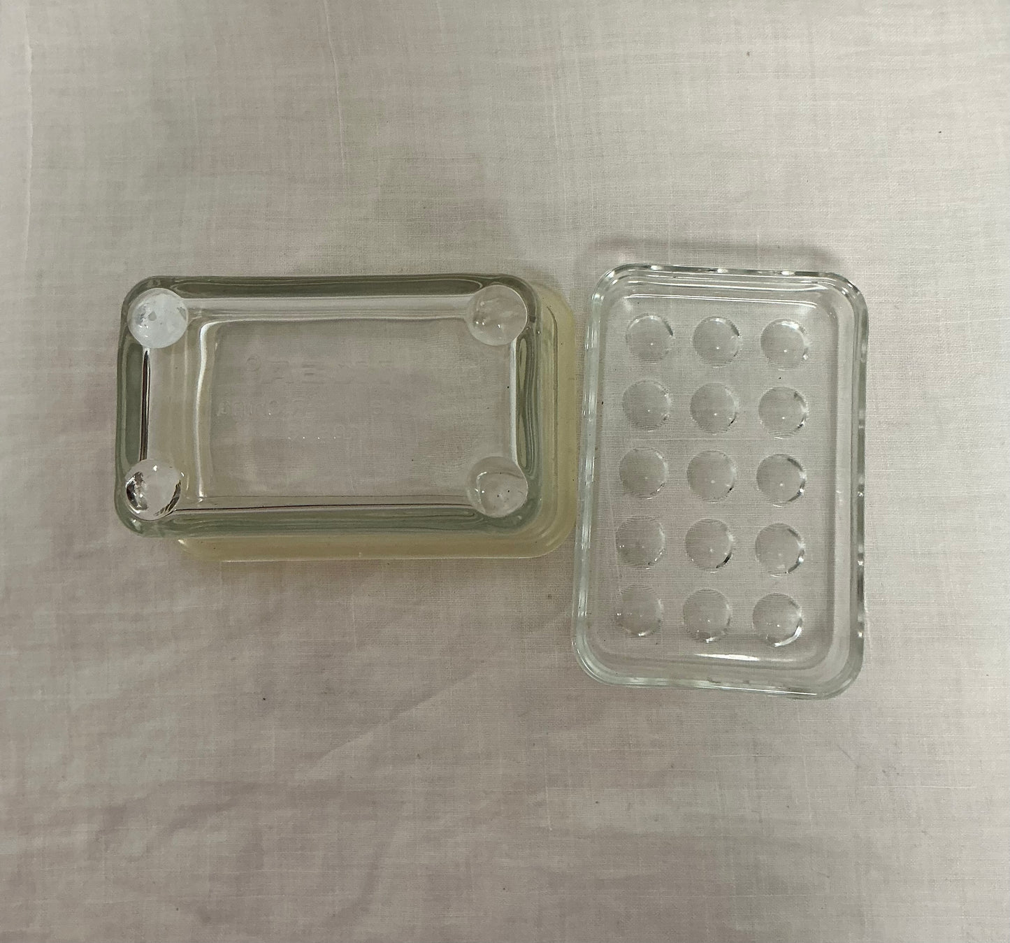 IKEA KOLONI 4” SQUARE GLASS CONTAINER