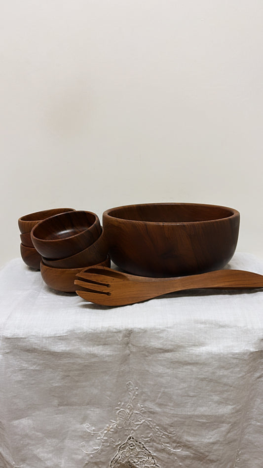 Teak Salad Bowl Set