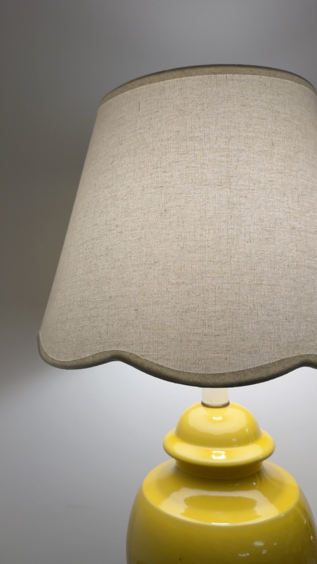 60s Ceramic Yellow Table Lamp