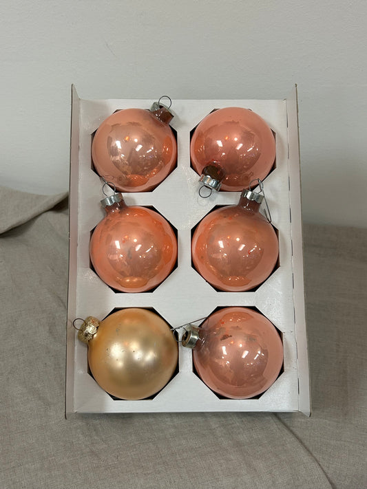 Vintage Pink Glass Ornaments