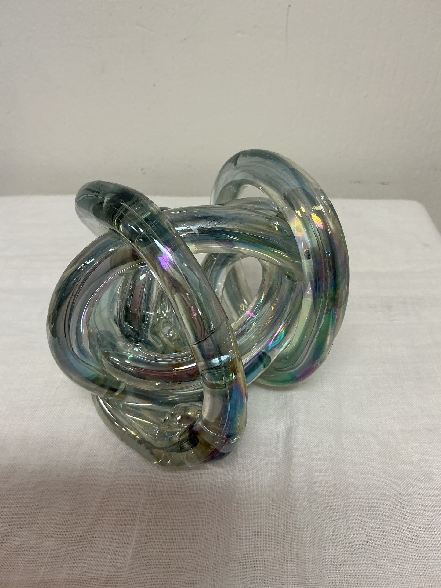 Murano Glass Iridescent Rope Knot