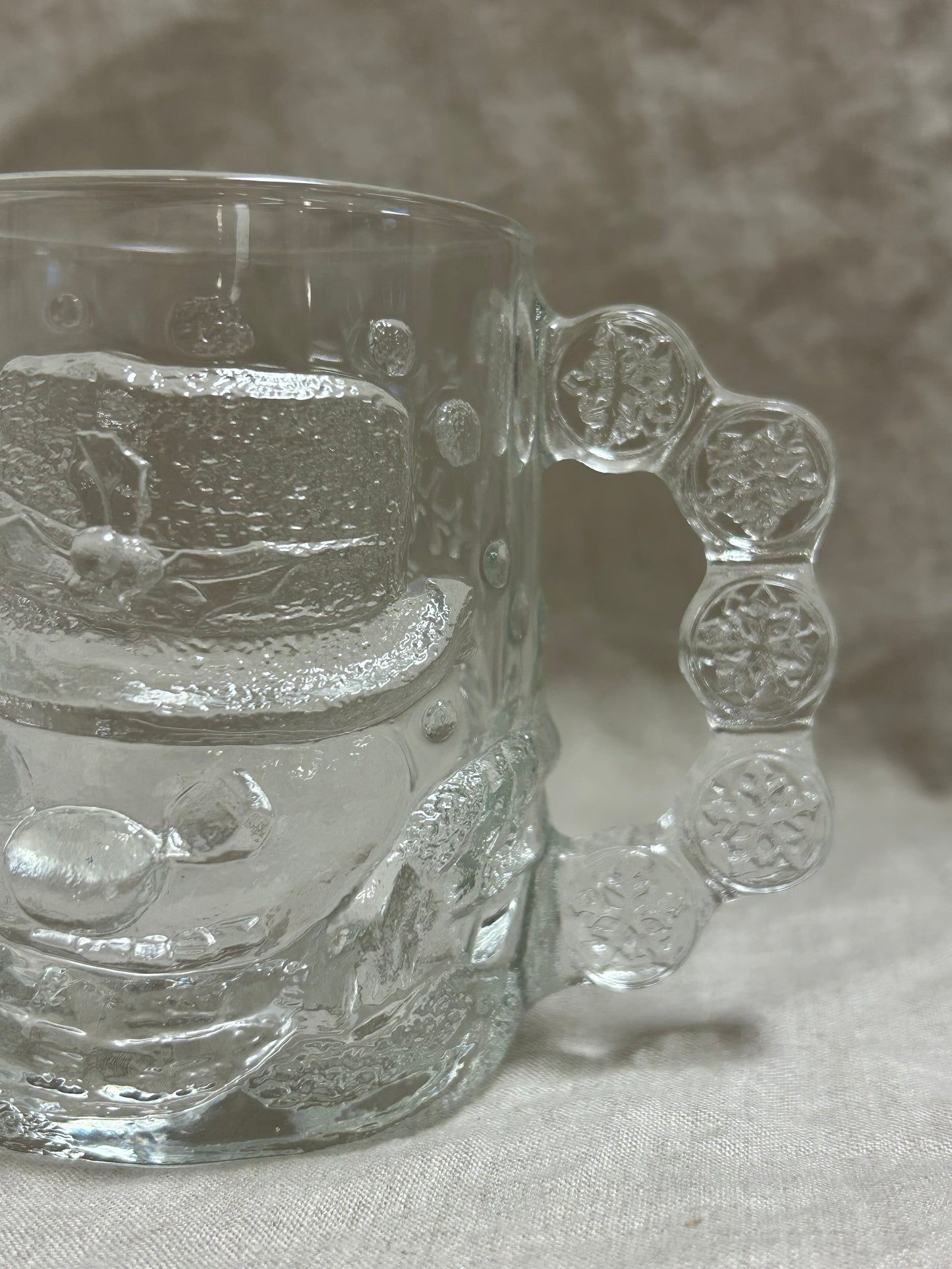 Glass Snowman Christmas Mug