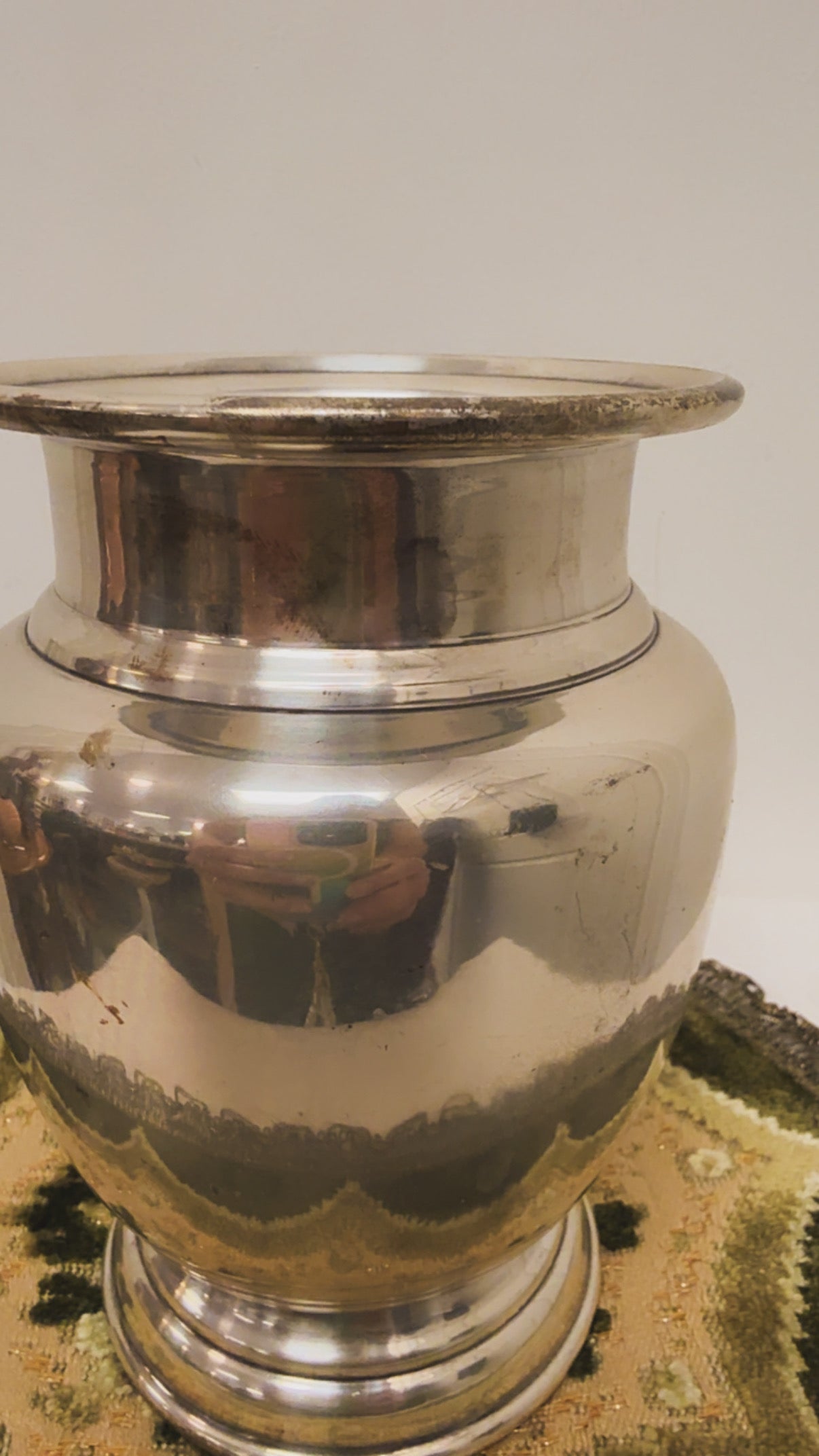 Restoration Hardware Silver Classical Urn Vase