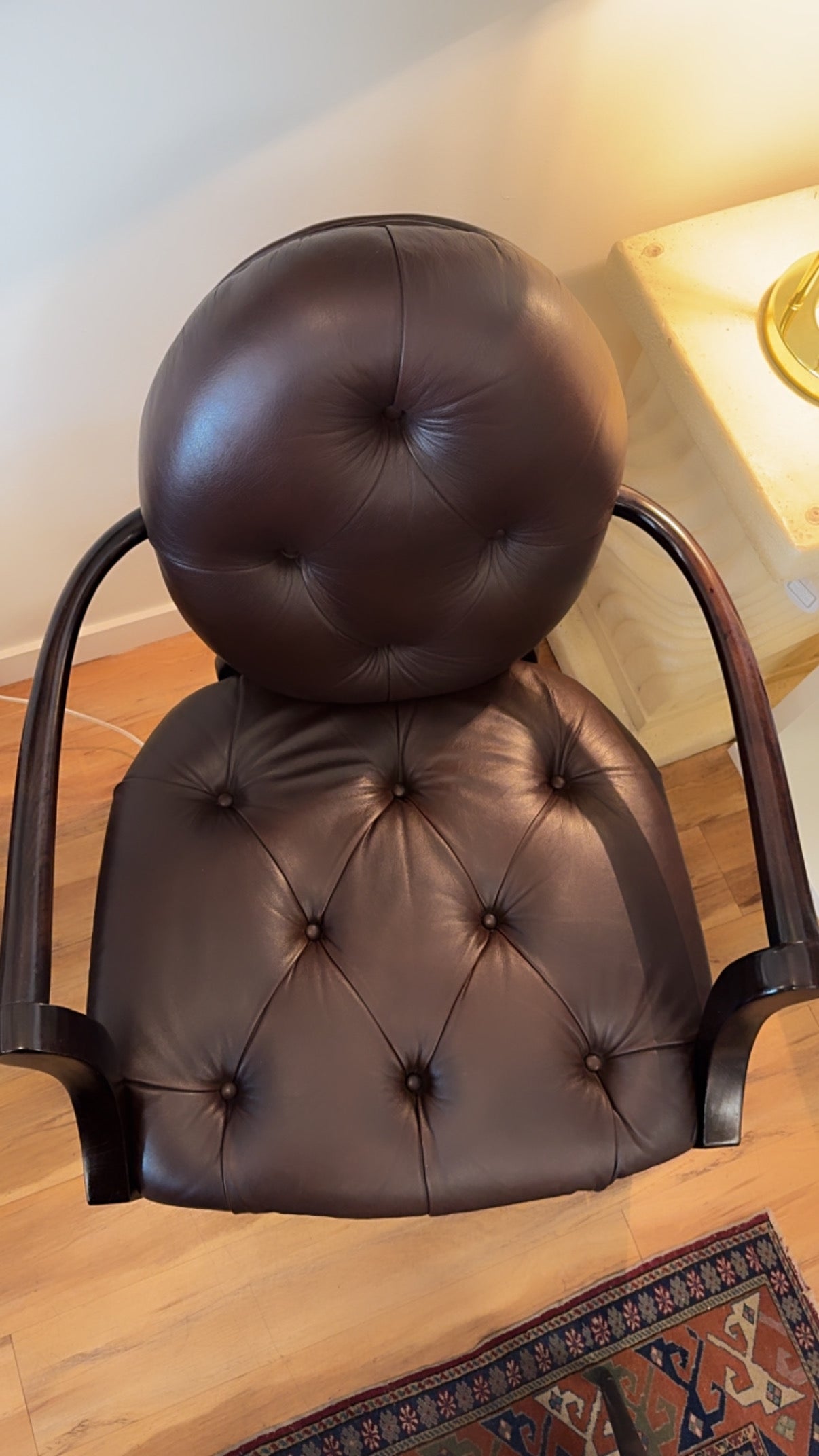 Tufted Leather Accent Chairs