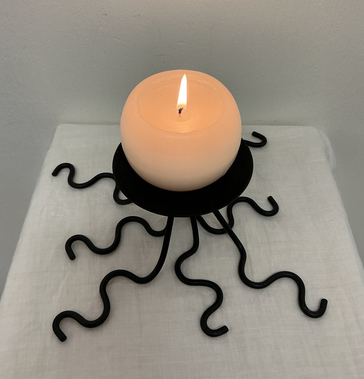 Black Iron Candle Holder