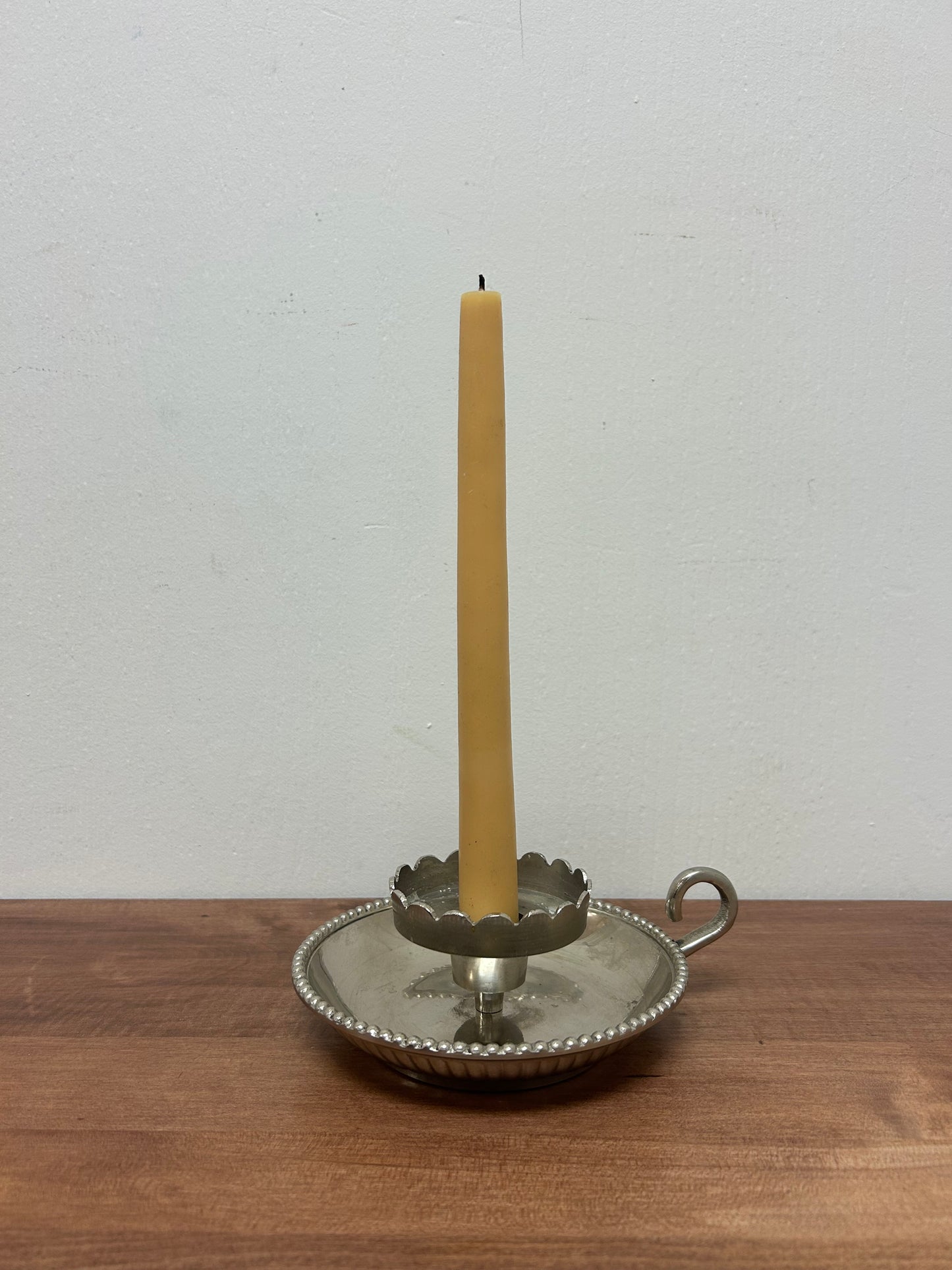 Vintage Solid Scalloped Candle Holder