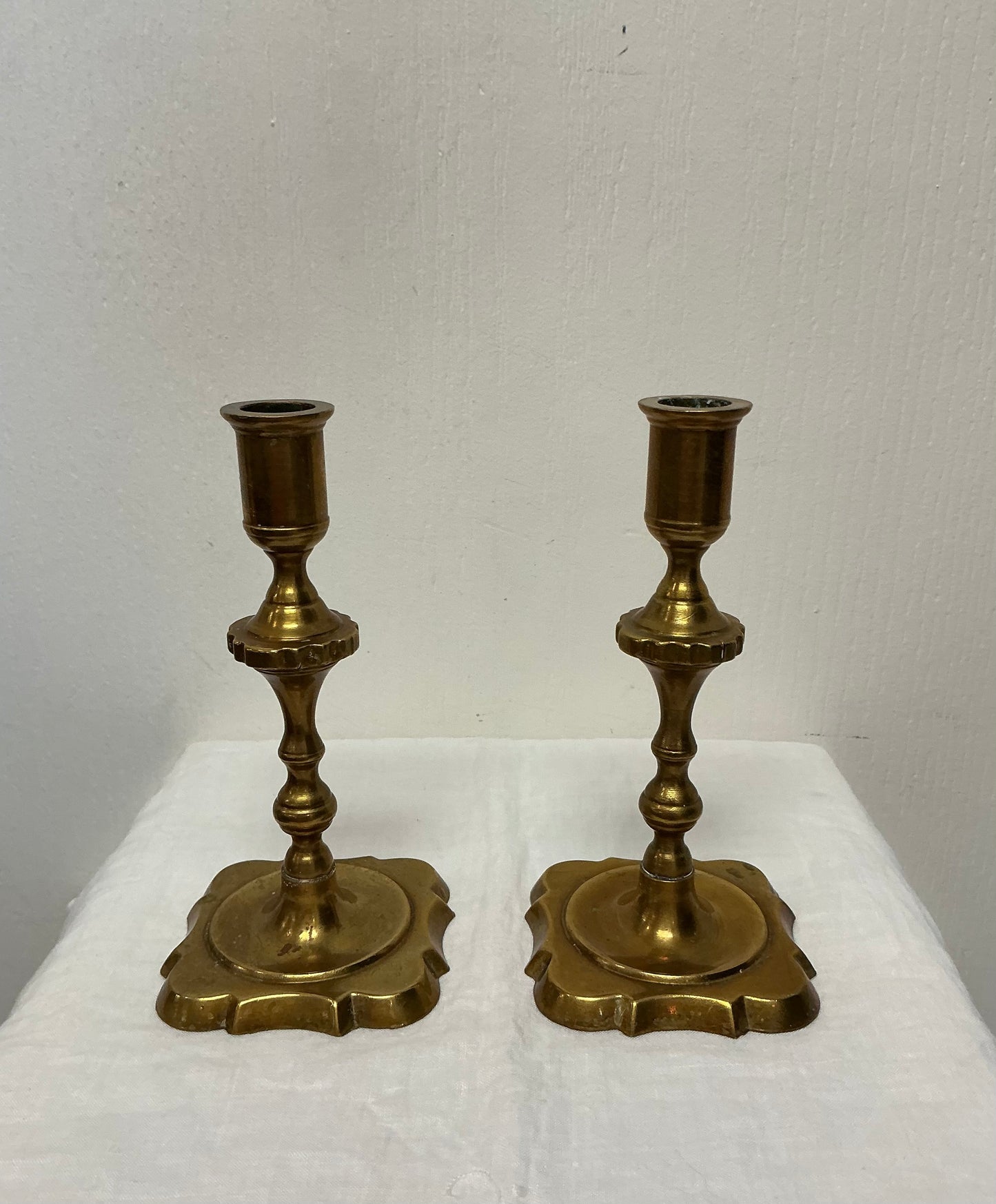 Vintage heavy Brass Candlestick Holders – Set of 2