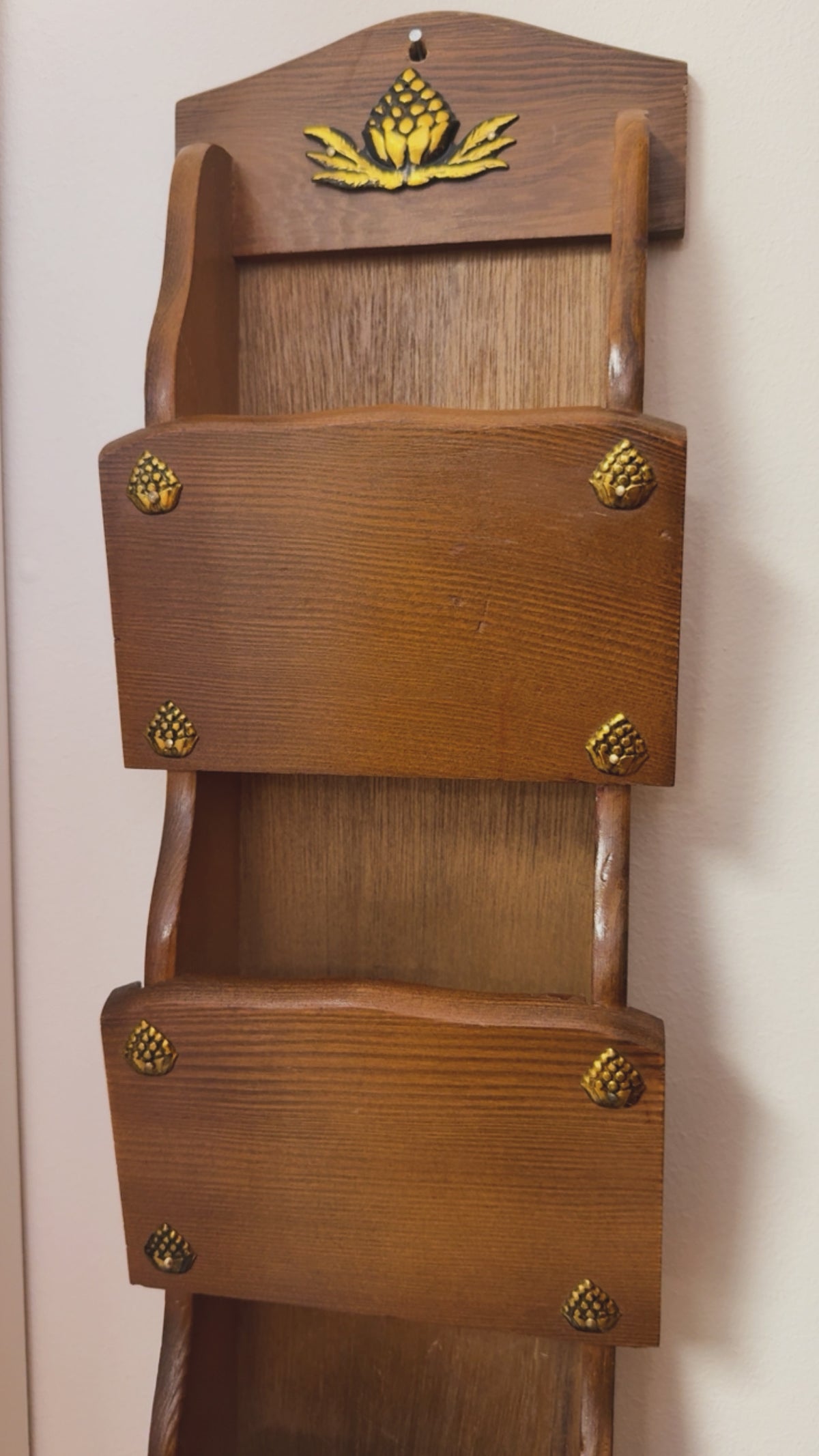 Vintage Wood Letter Holder