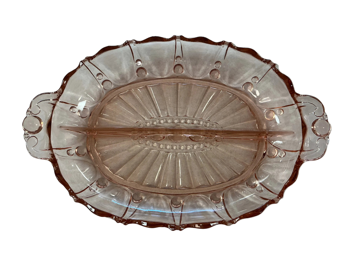 Pink Depression Glass Dish