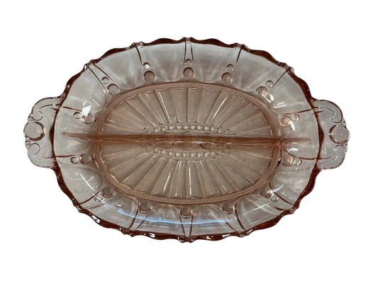Pink Depression Glass Dish