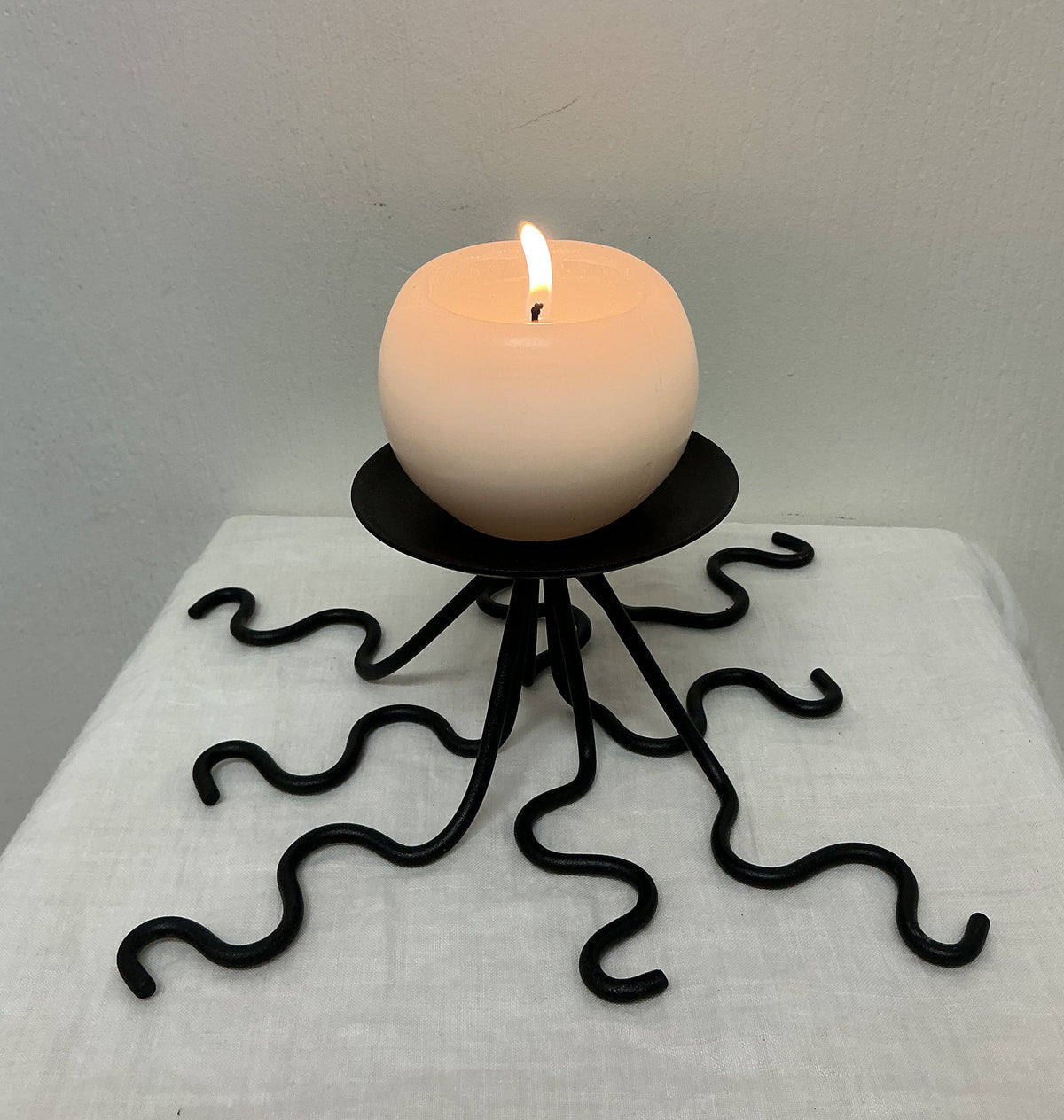 Black Iron Candle Holder